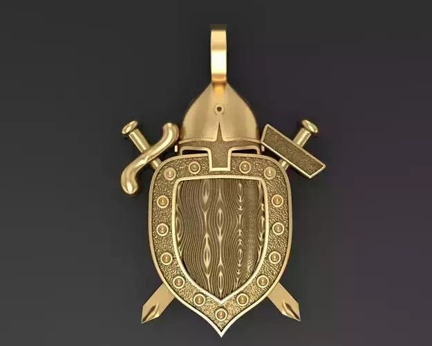 Shield pendant 3D print model
