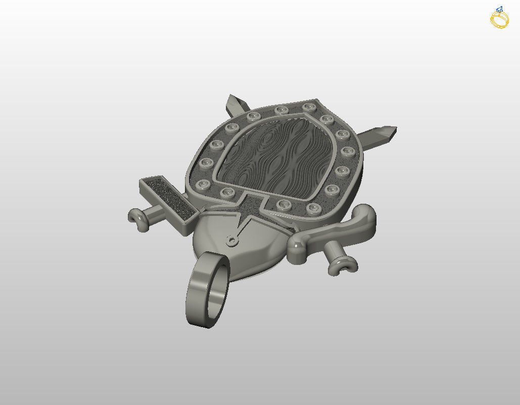 Shield pendant 3D print model_21