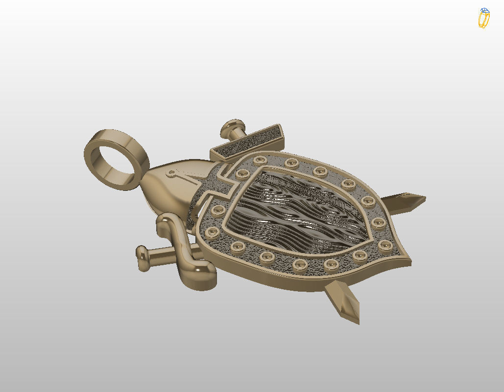 Shield pendant 3D print model_14