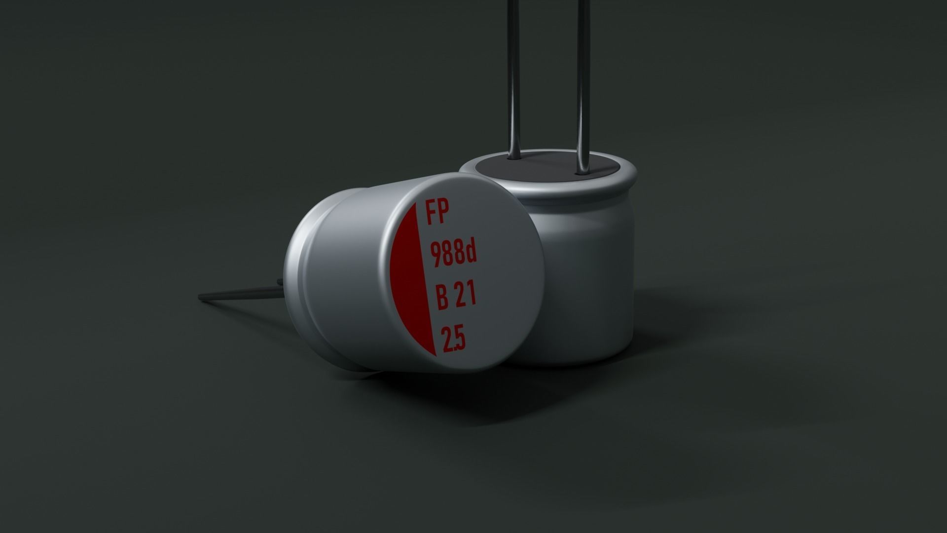 Circuit board micro chip component 3D model_8