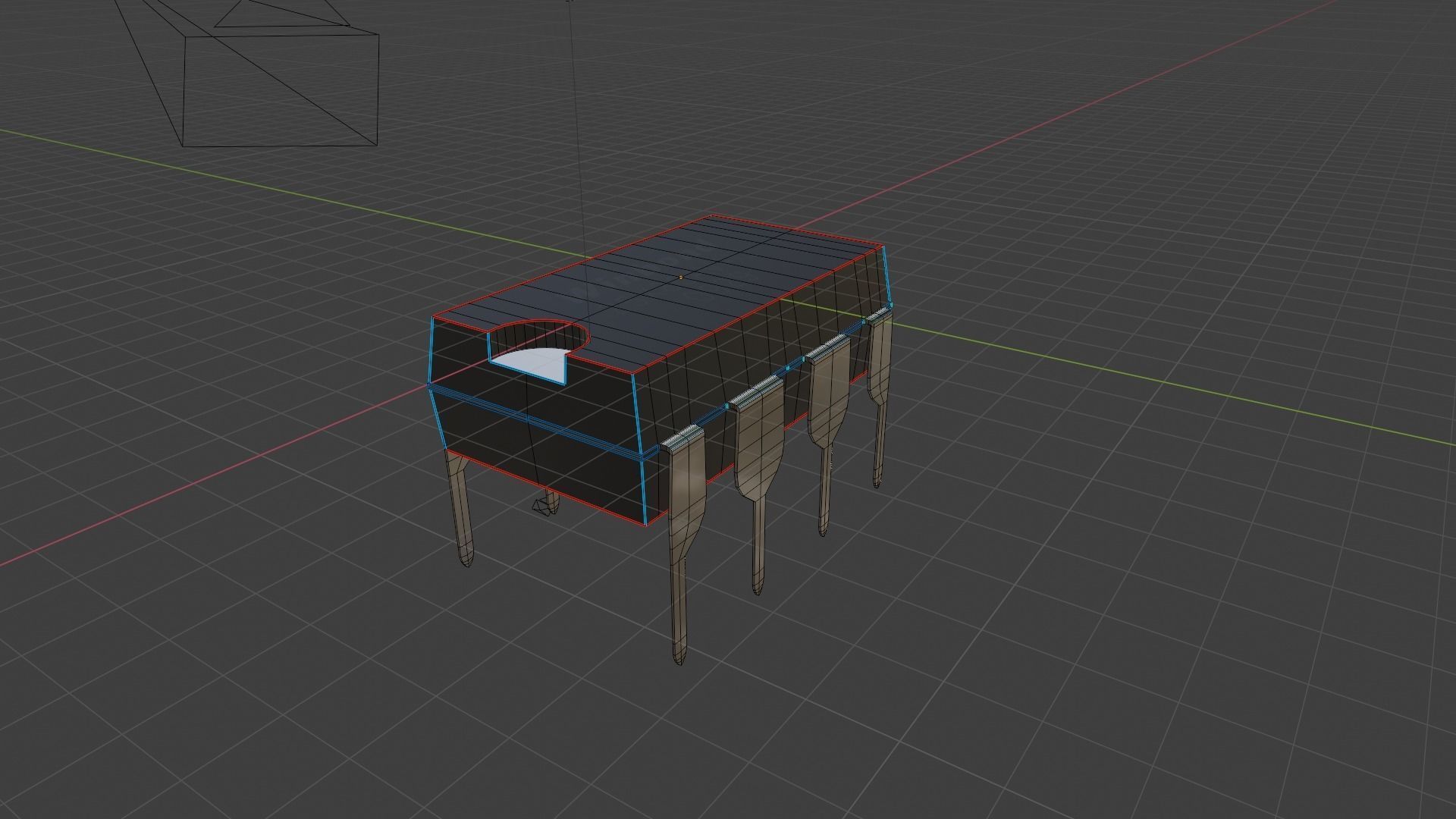 Circuit board micro chip component 3D model_18