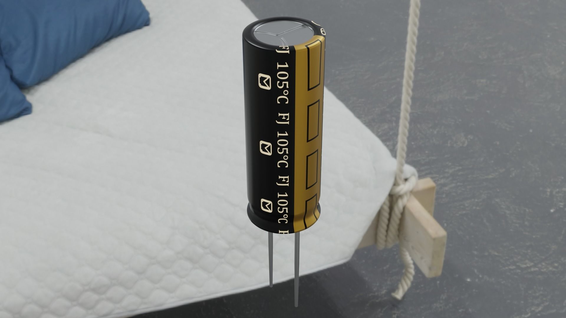 Circuit board micro chip component 3D model_27