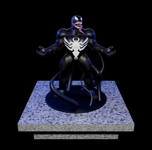 Venom from the 90s spiderman animated series 3D print model