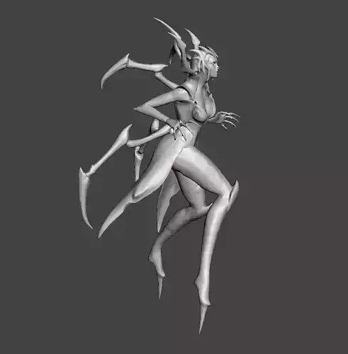 Elise 3D Model female demon