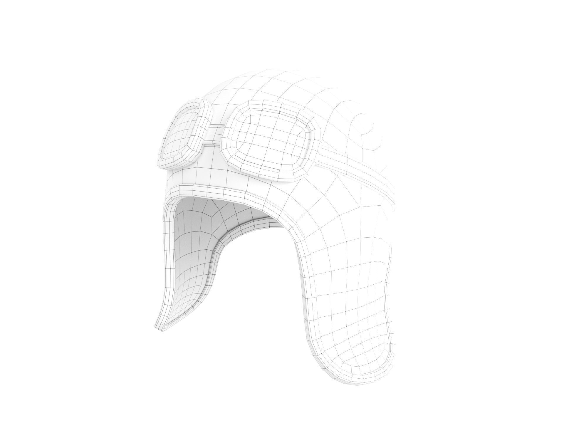 Prop011 Aviator Hat 3D model_22