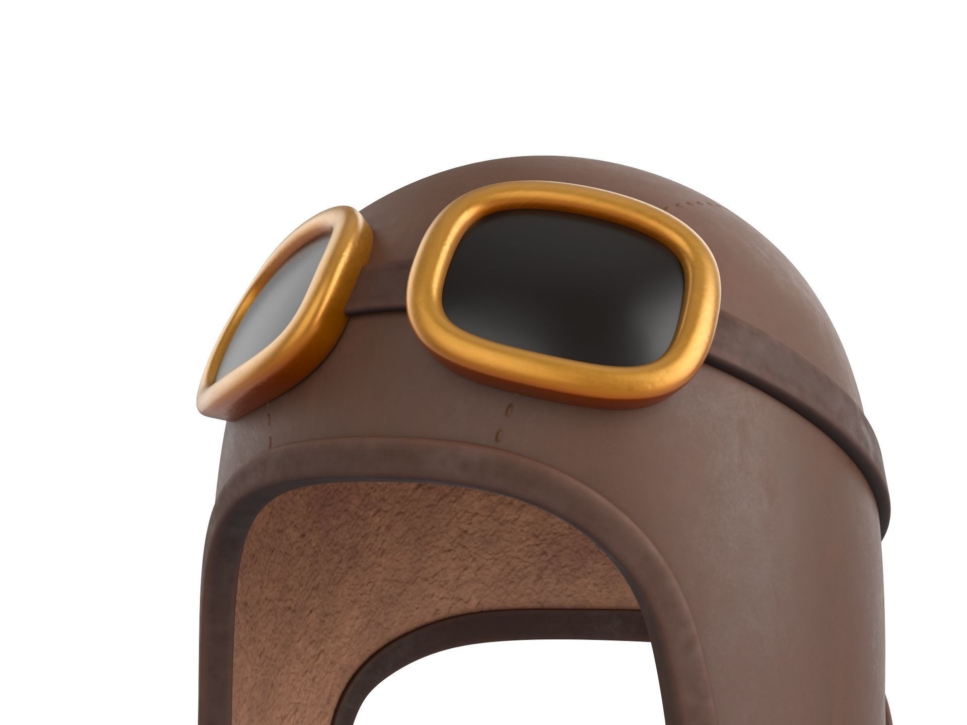 Prop011 Aviator Hat 3D model_8