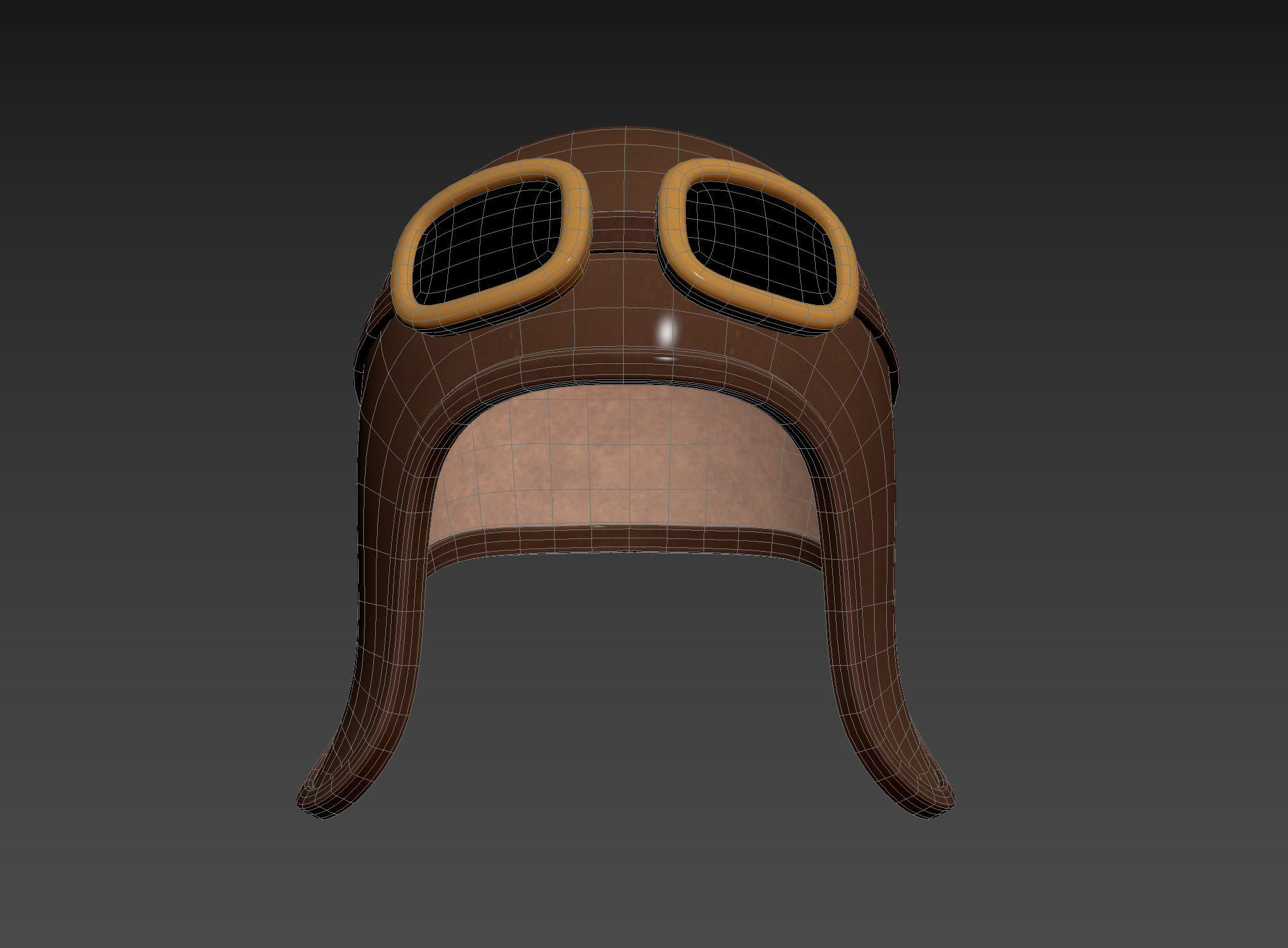 Prop011 Aviator Hat 3D model_13