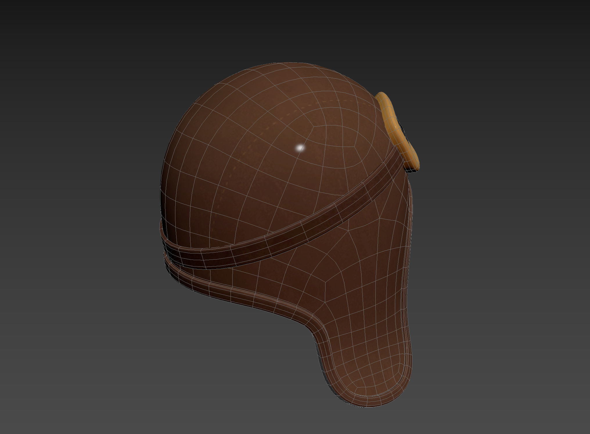 Prop011 Aviator Hat 3D model_16
