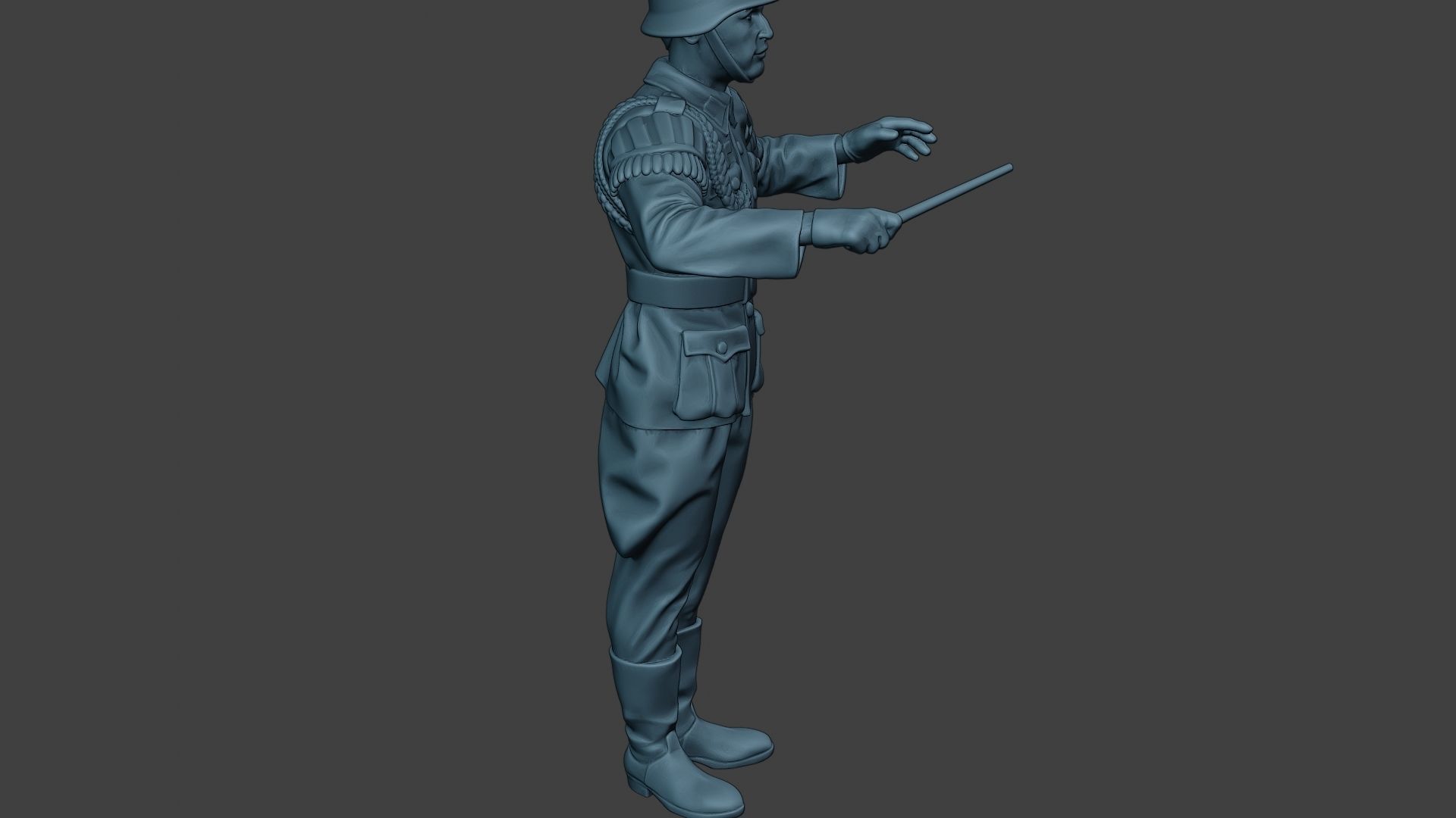 German musician soldier ww2 Stand band boss G8 3D print model_30