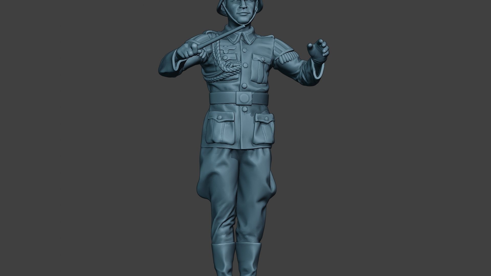 German musician soldier ww2 Stand band boss G8 3D print model_28