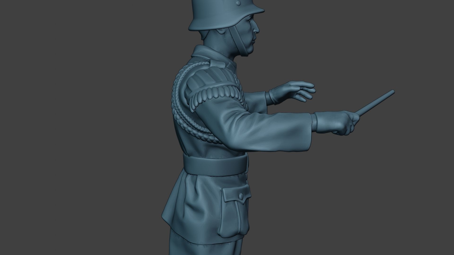 German musician soldier ww2 Stand band boss G8 3D print model_20