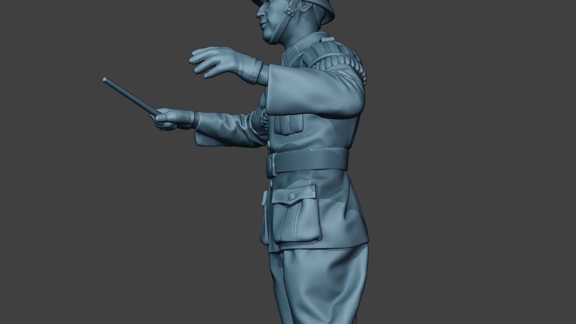 German musician soldier ww2 Stand band boss G8 3D print model_17