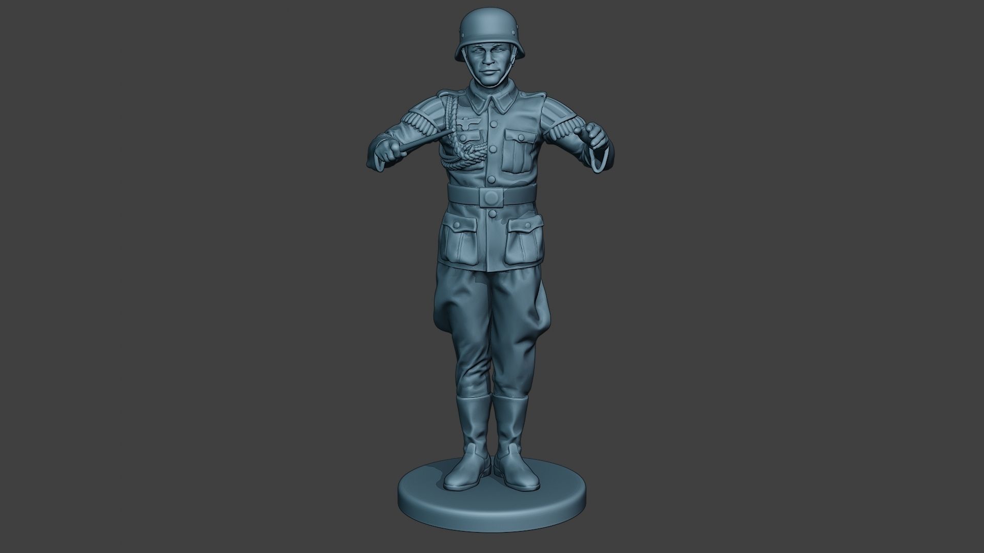 German musician soldier ww2 Stand band boss G8 3D print model_1