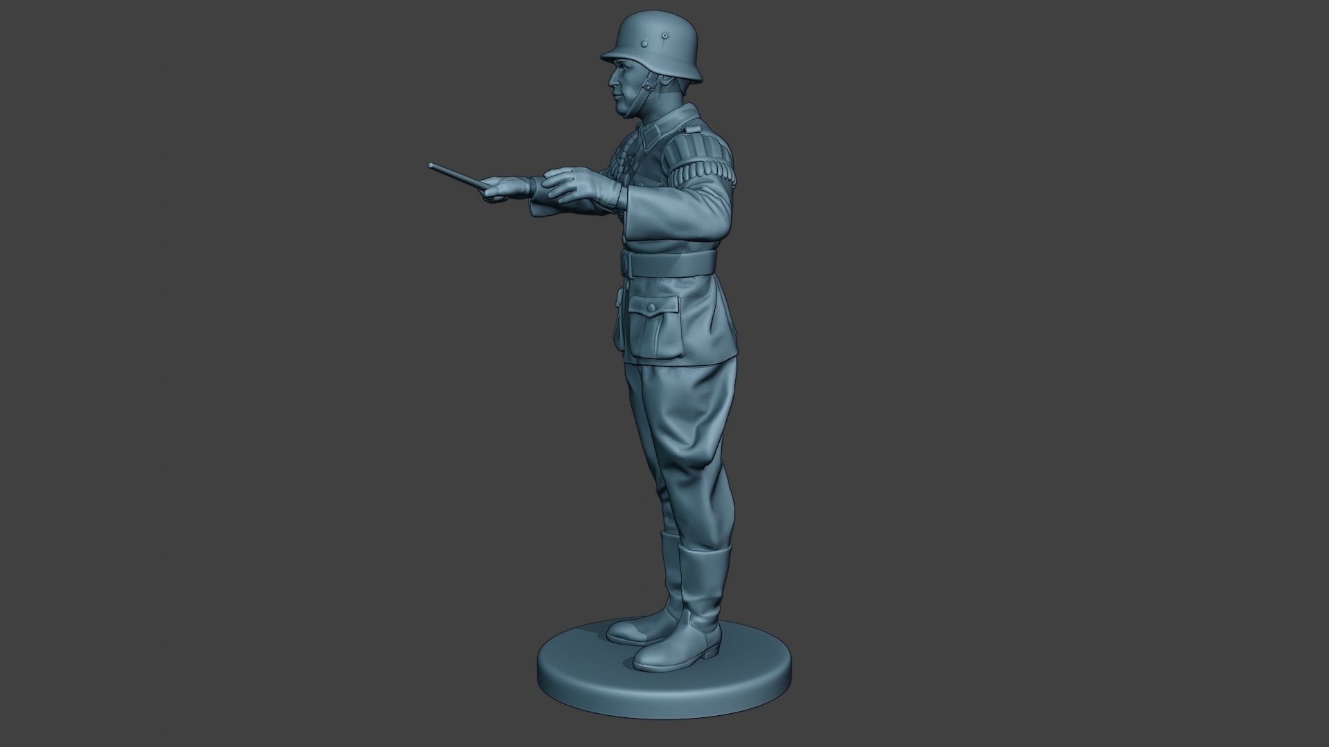 German musician soldier ww2 Stand band boss G8 3D print model_3