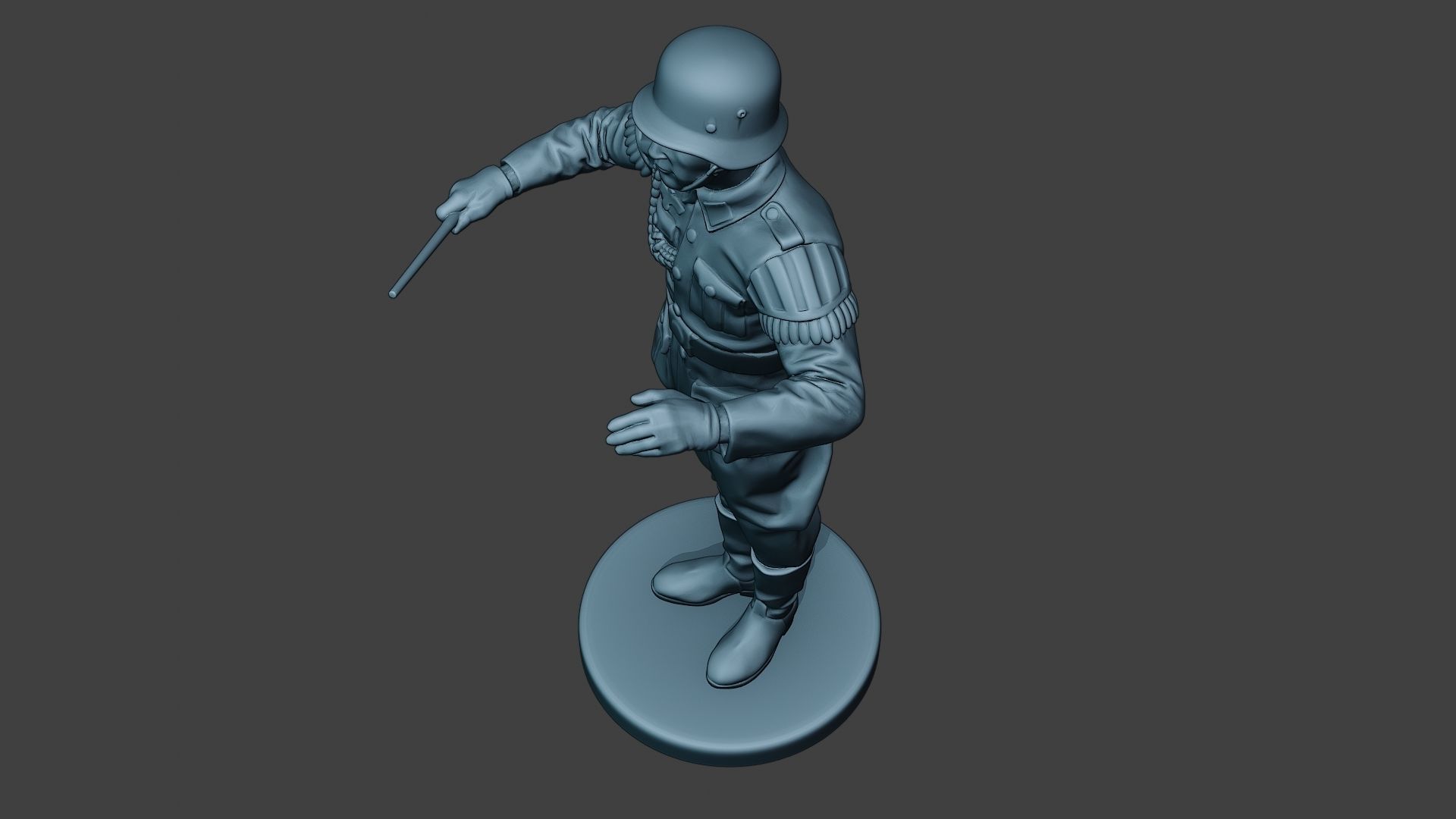 German musician soldier ww2 Stand band boss G8 3D print model_15