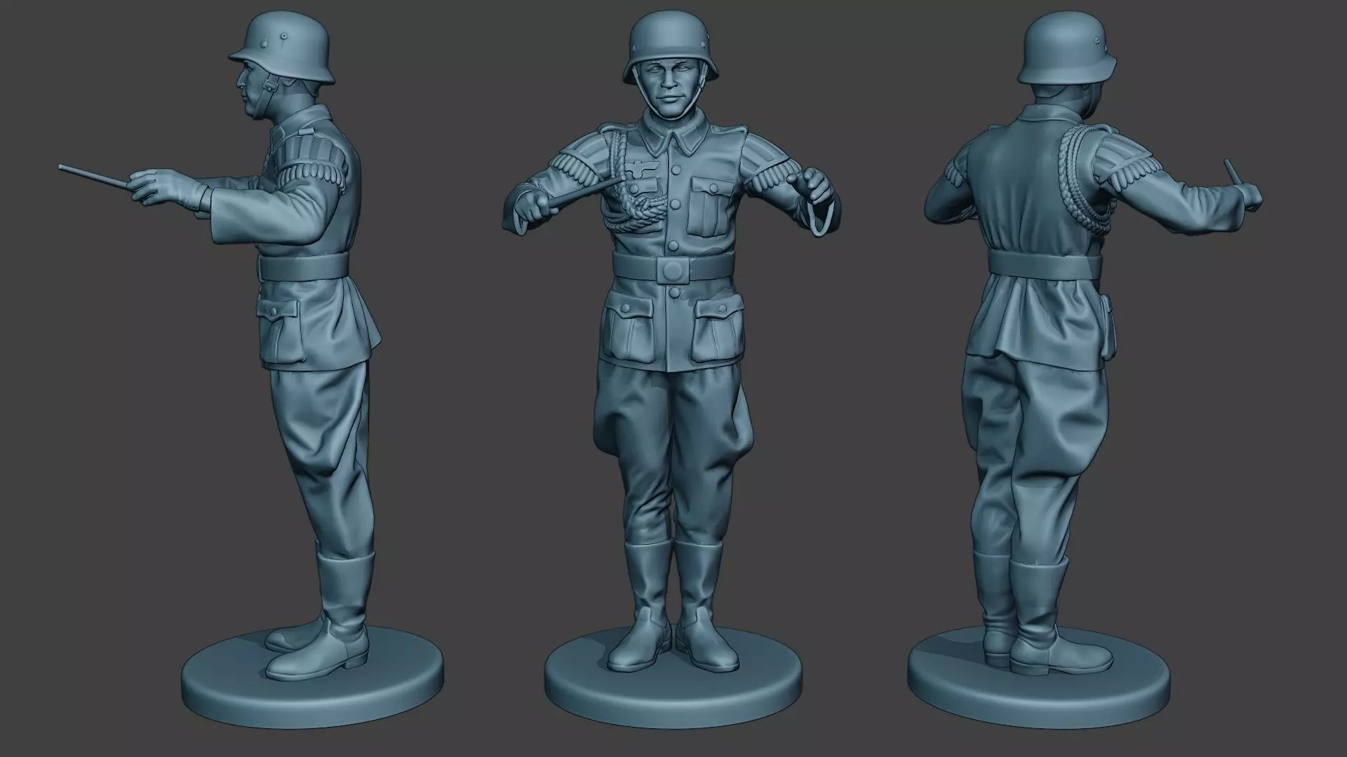 German musician soldier ww2 Stand band boss G8 3D print model_0