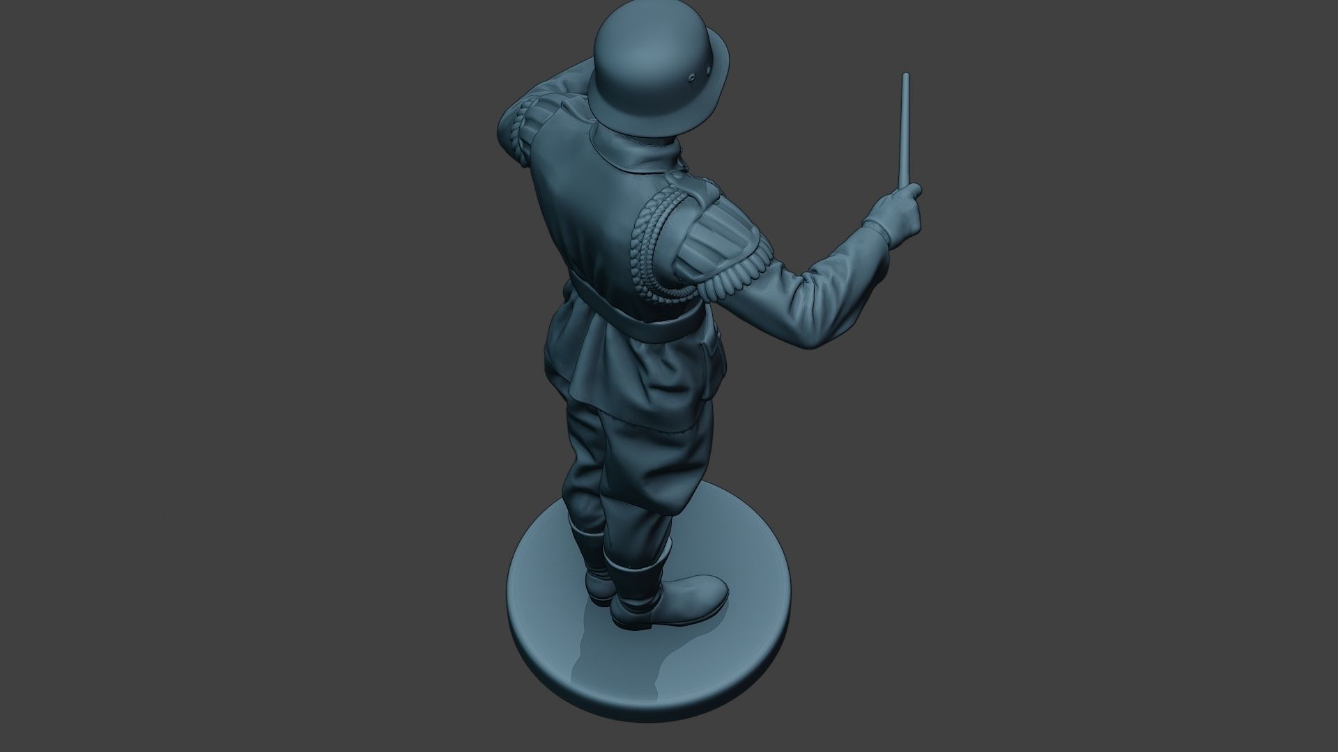 German musician soldier ww2 Stand band boss G8 3D print model_22