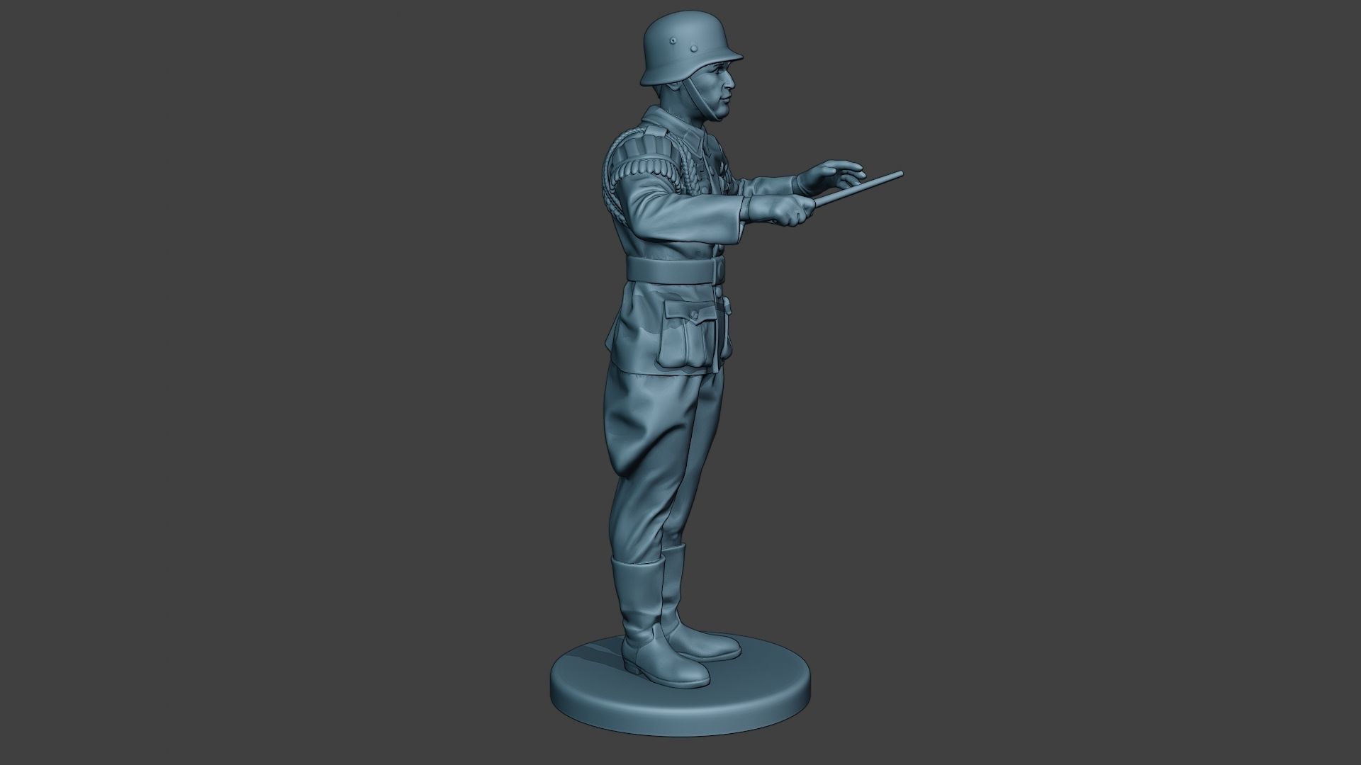German musician soldier ww2 Stand band boss G8 3D print model_9