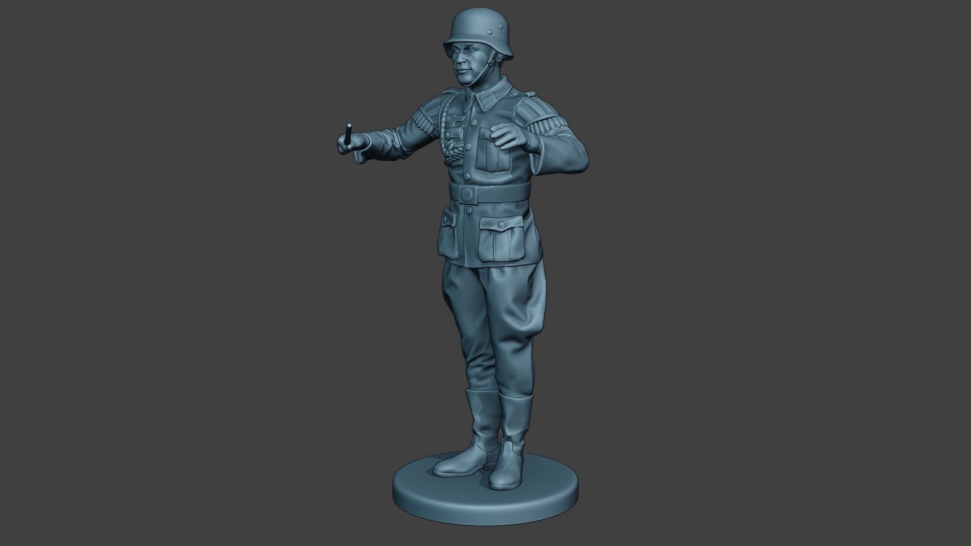 German musician soldier ww2 Stand band boss G8 3D print model_2