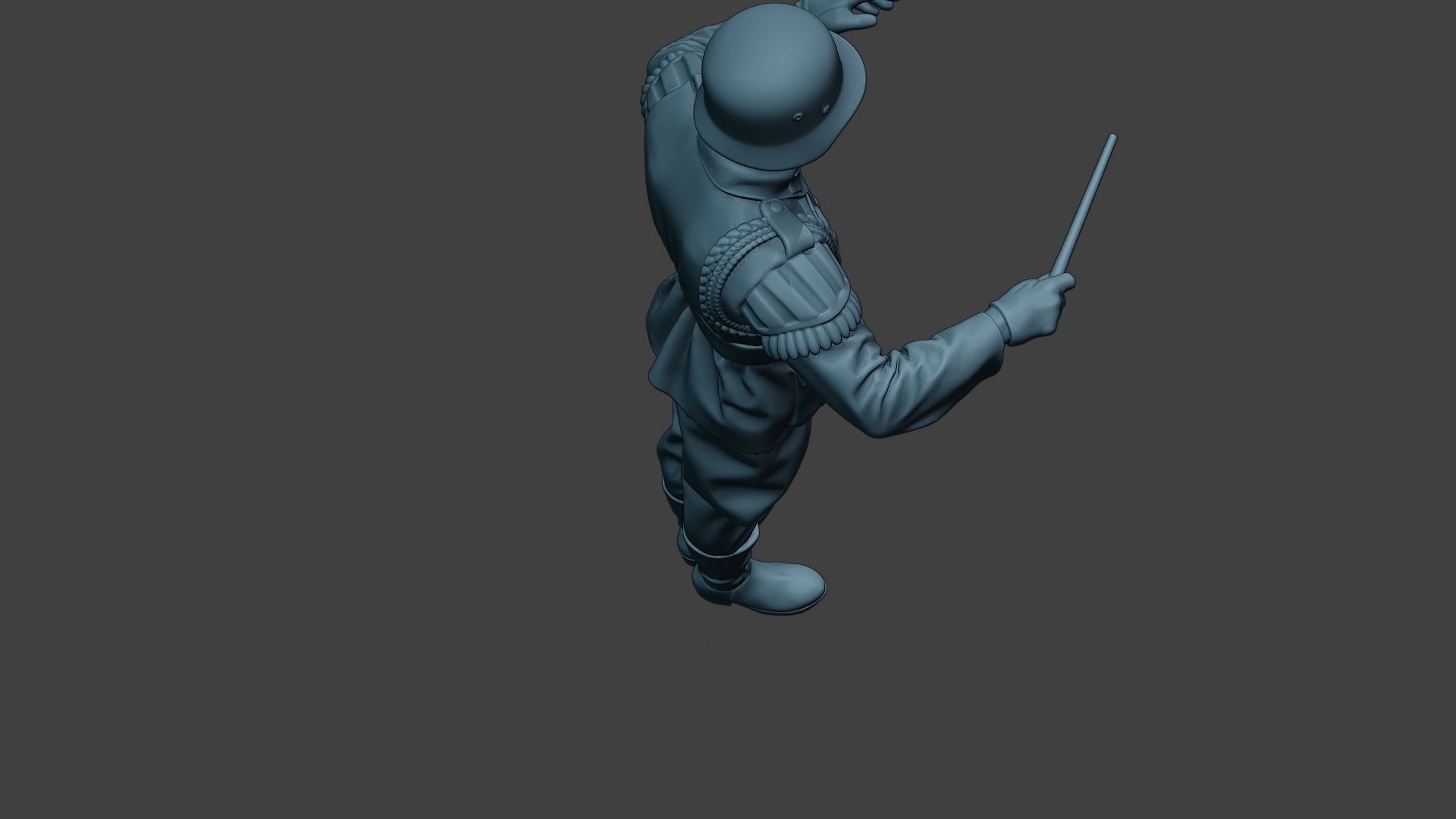 German musician soldier ww2 Stand band boss G8 3D print model_23