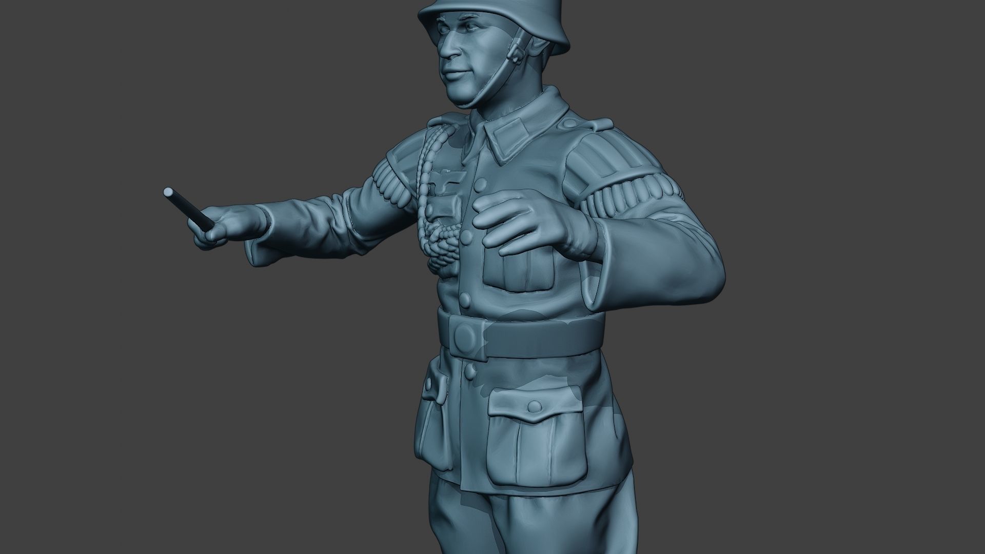 German musician soldier ww2 Stand band boss G8 3D print model_18