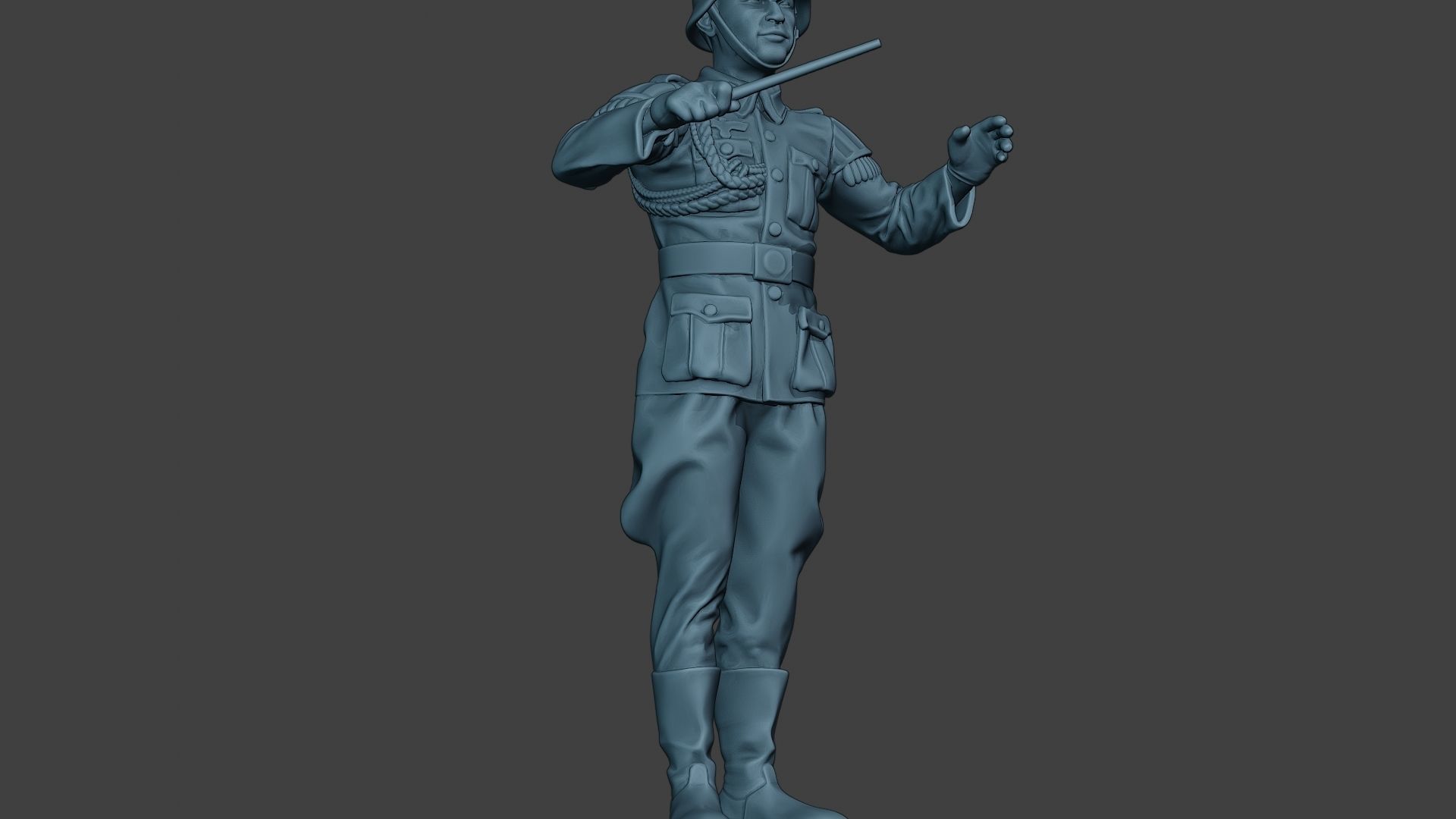 German musician soldier ww2 Stand band boss G8 3D print model_13