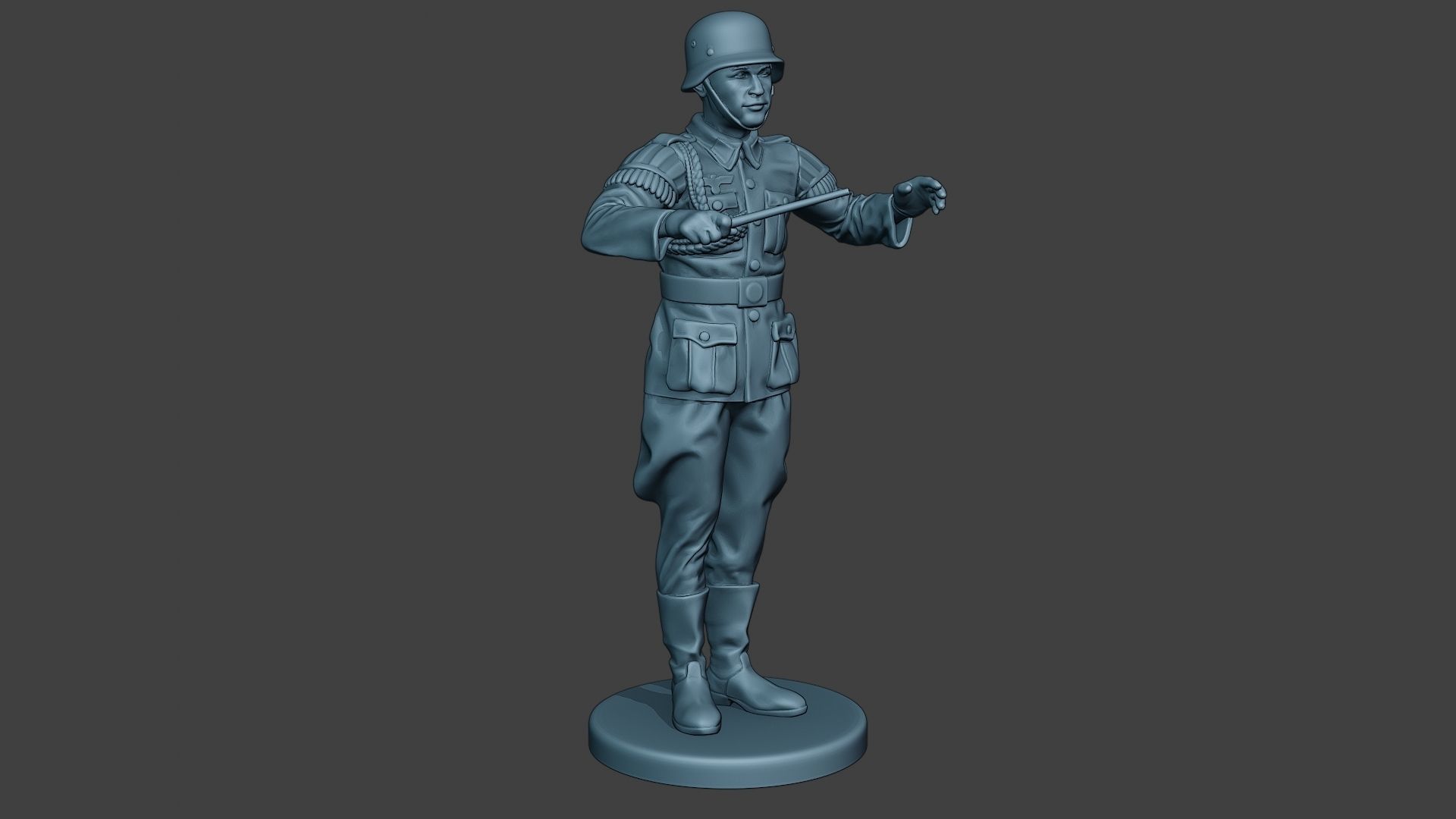 German musician soldier ww2 Stand band boss G8 3D print model_10