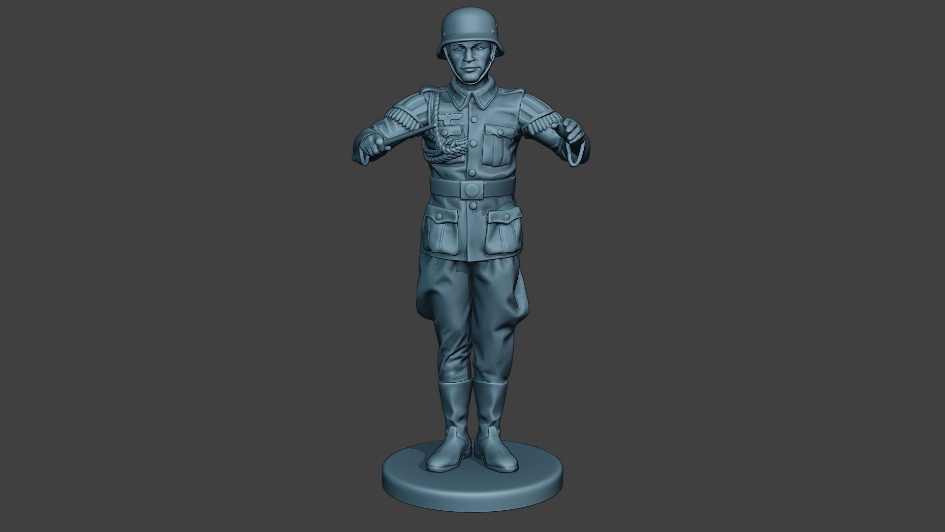 German musician soldier ww2 Stand band boss G8 3D print model_11