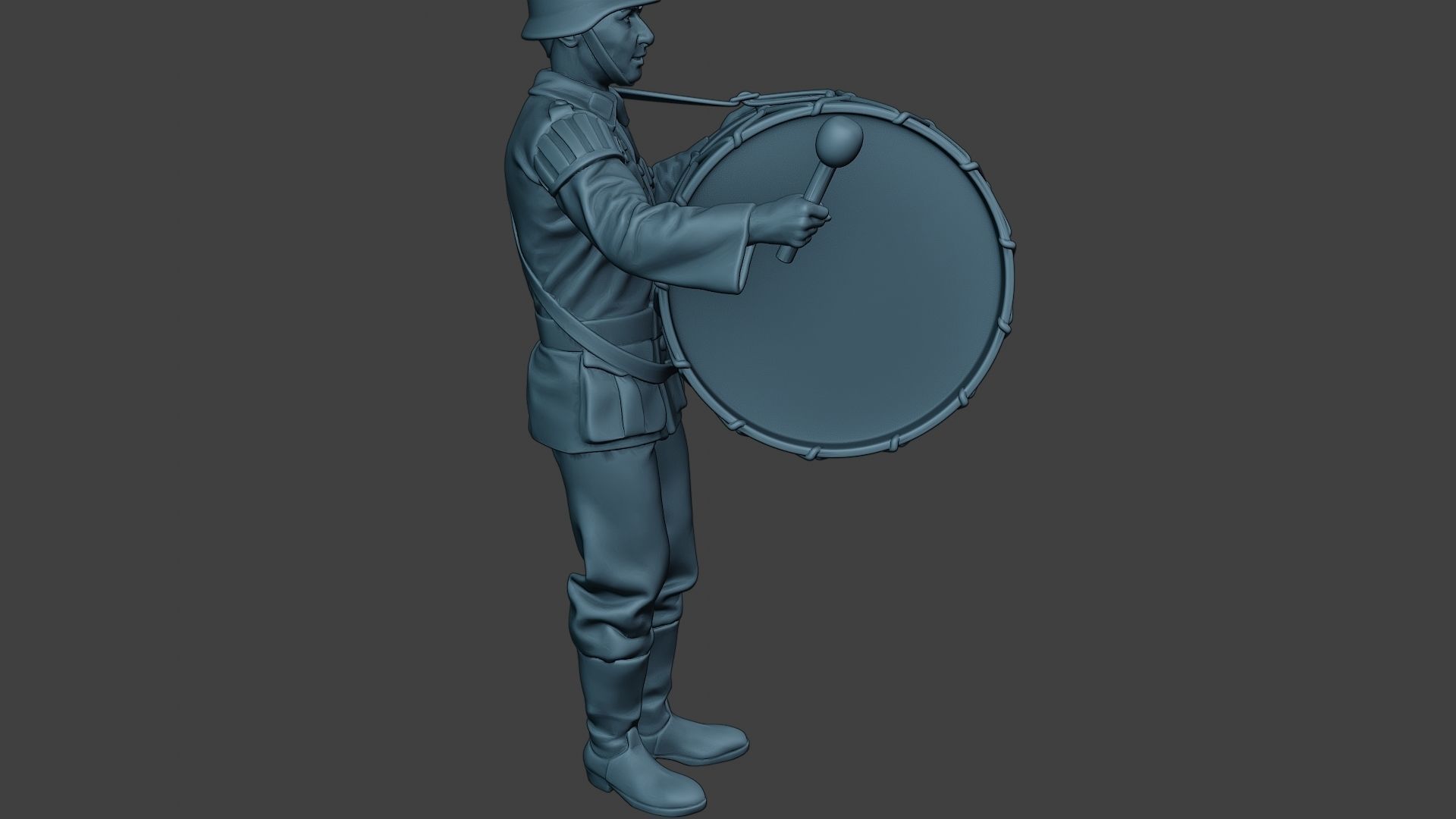 German musician soldier ww2 Stand bass drum G8 3D print model_30