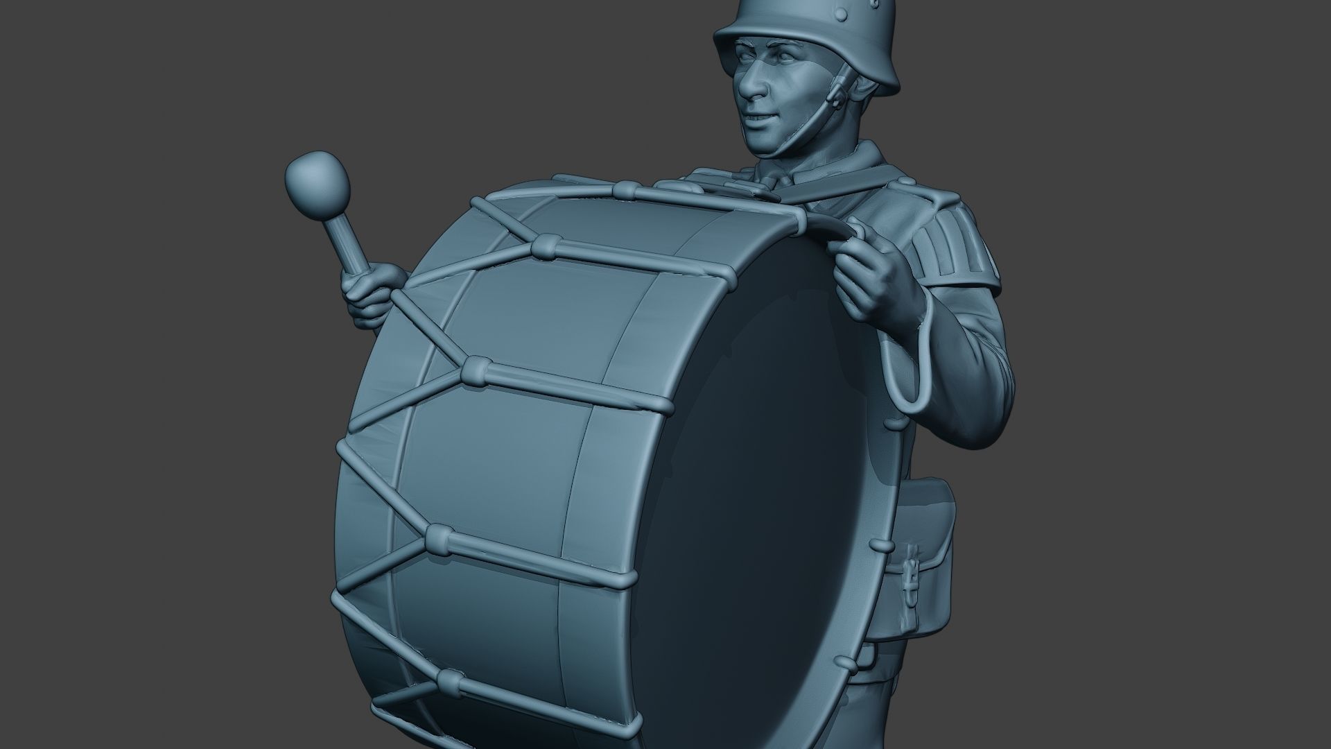 German musician soldier ww2 Stand bass drum G8 3D print model_18