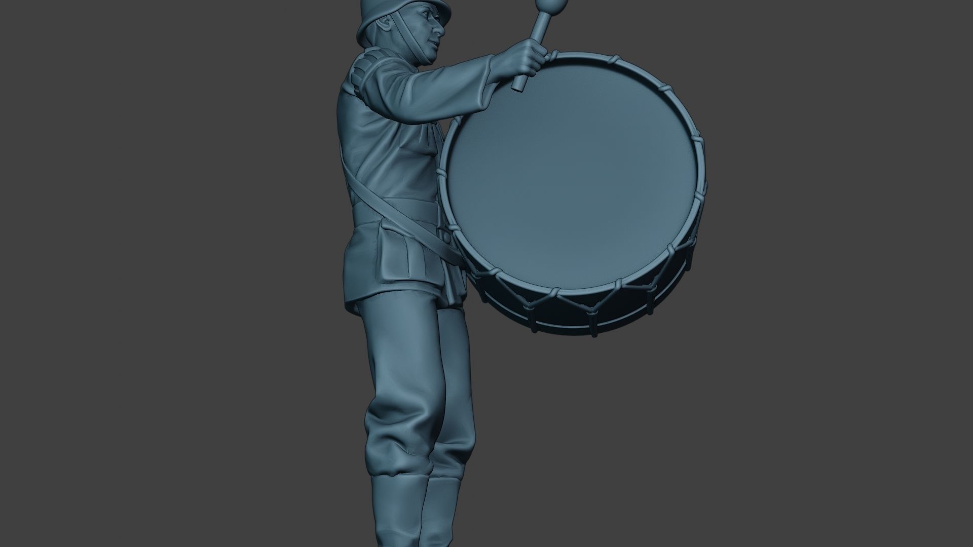 German musician soldier ww2 Stand bass drum G8 3D print model_29