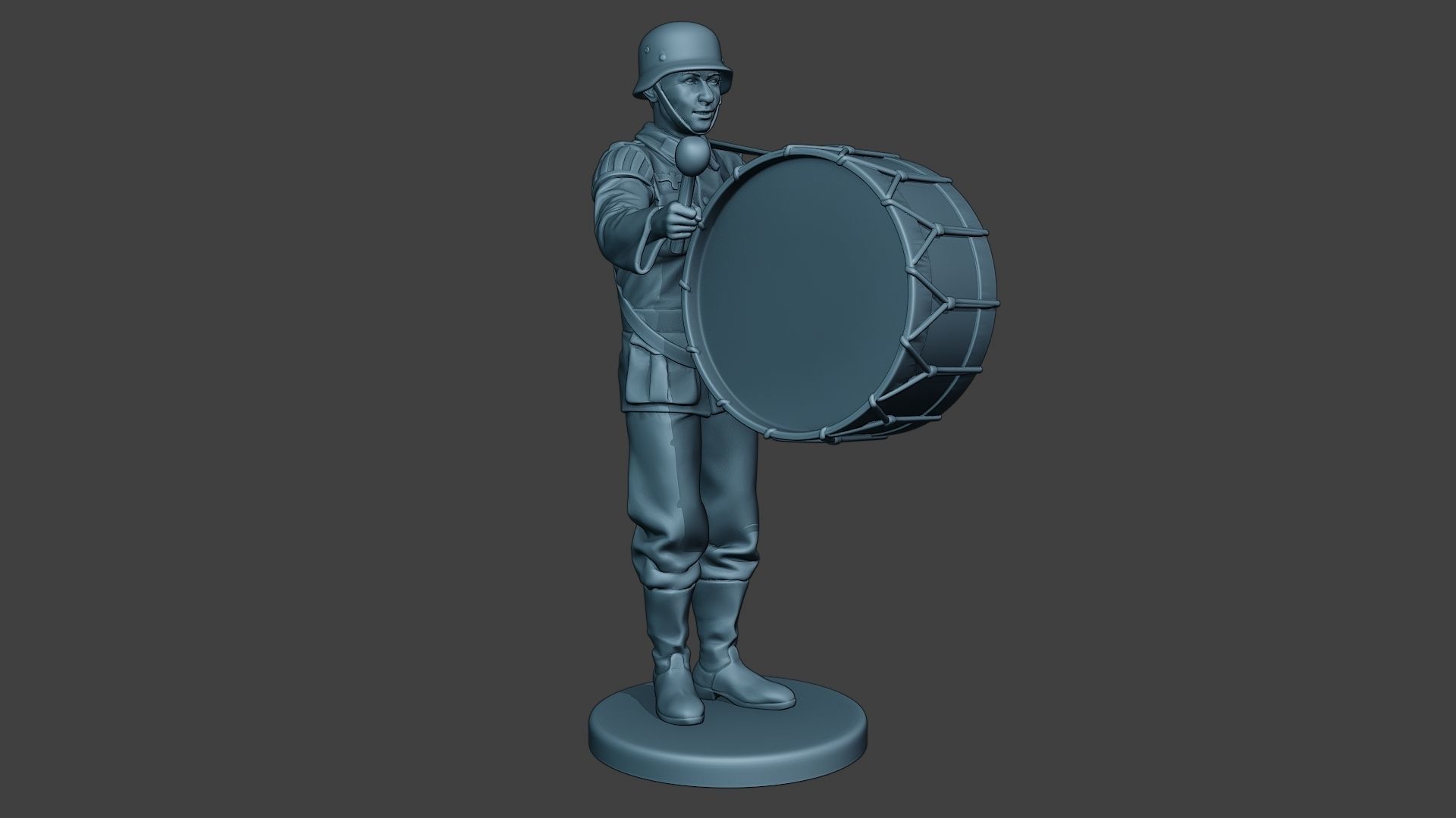 German musician soldier ww2 Stand bass drum G8 3D print model_10