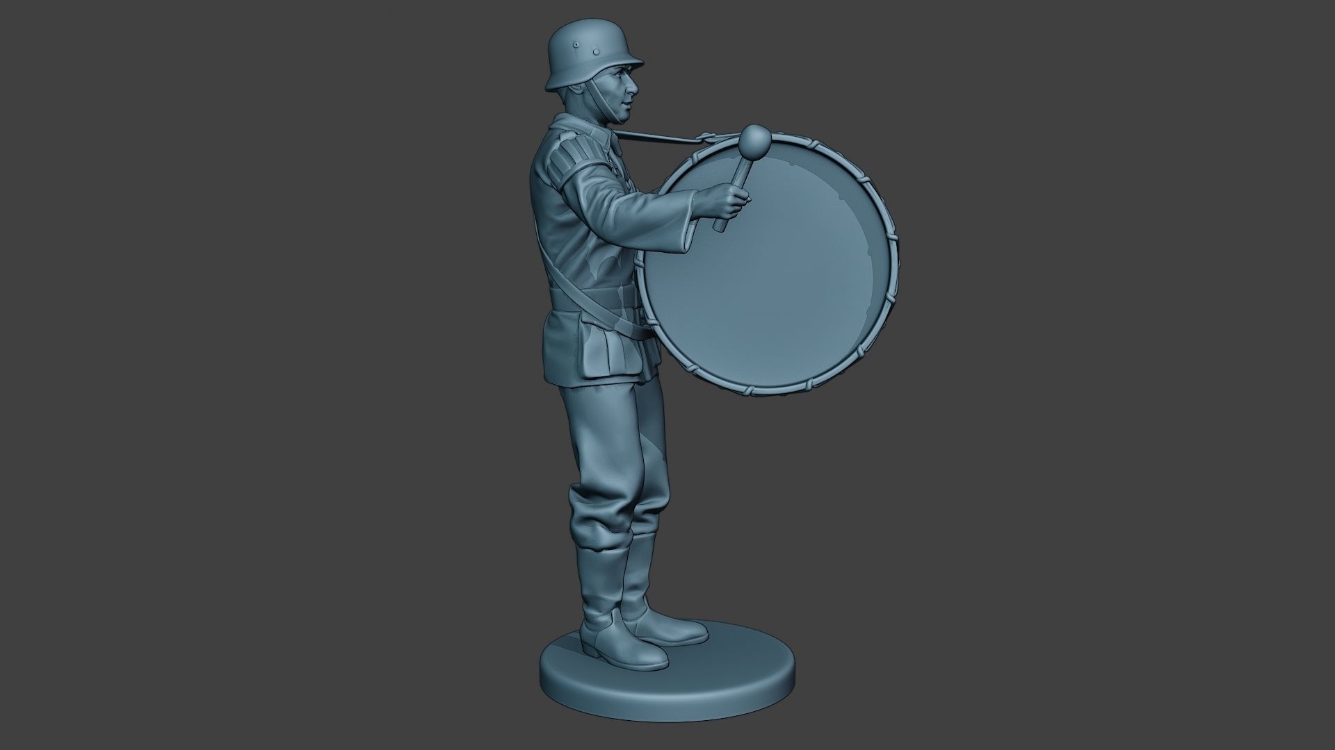 German musician soldier ww2 Stand bass drum G8 3D print model_9