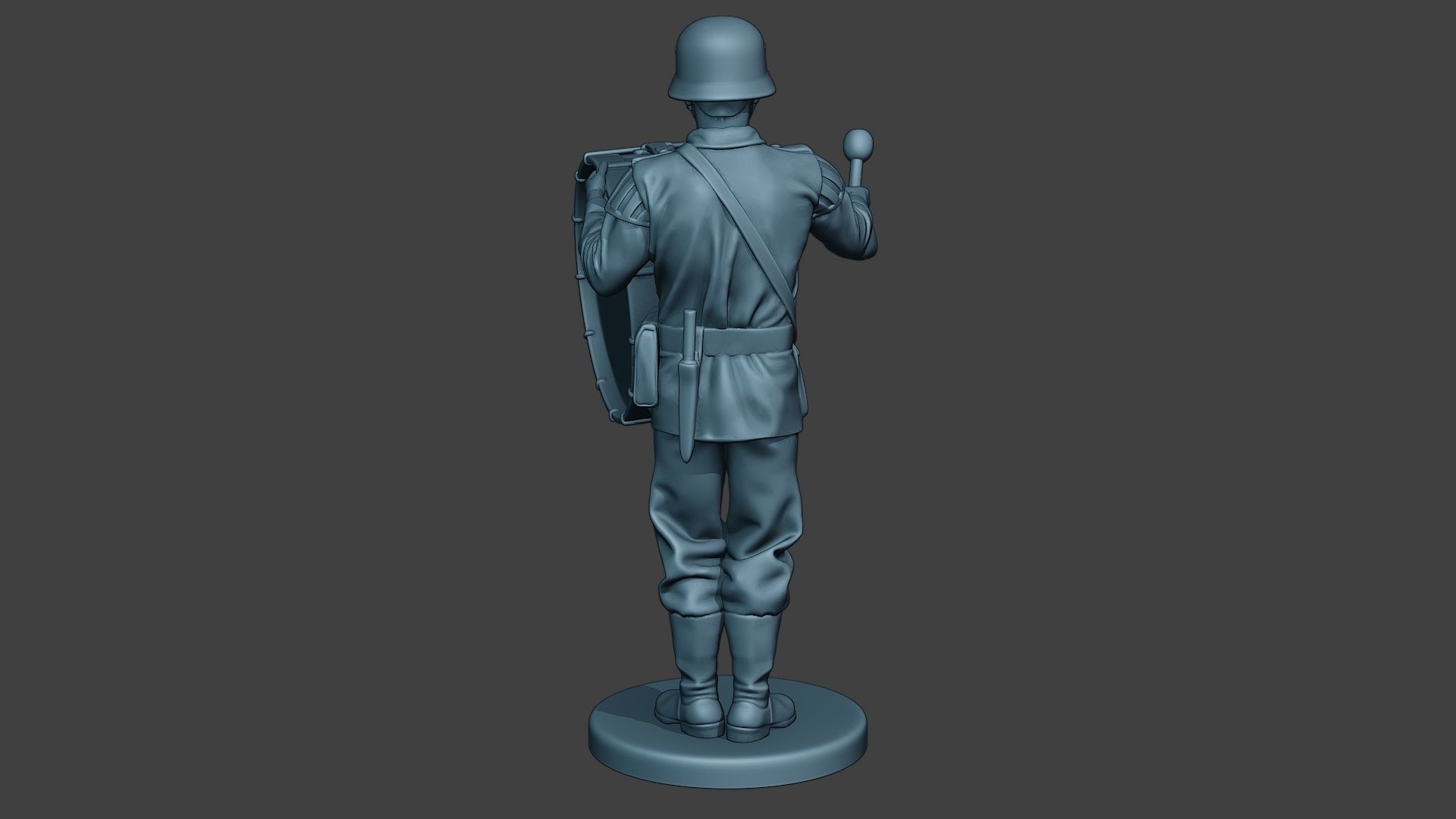 German musician soldier ww2 Stand bass drum G8 3D print model_6