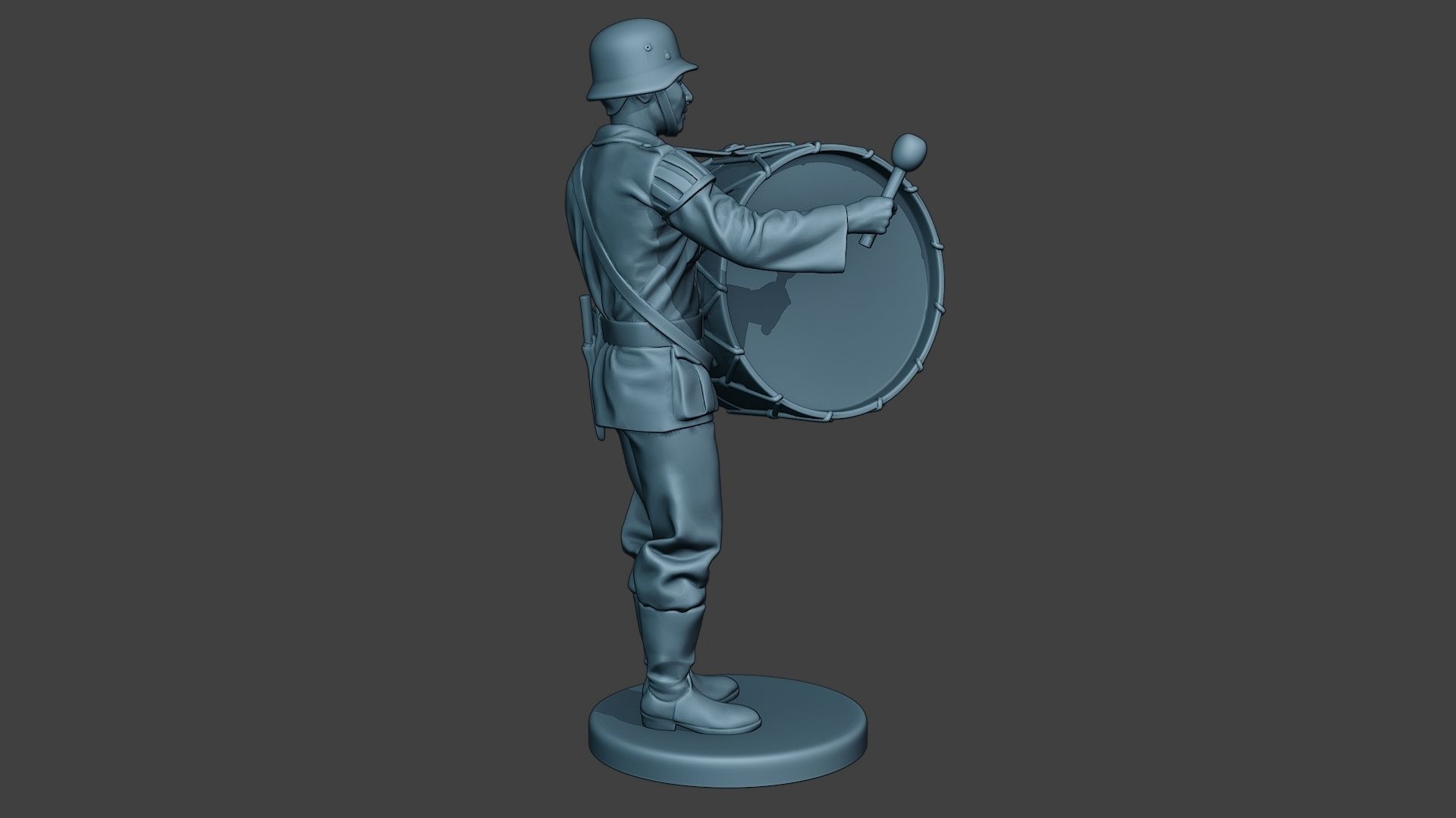 German musician soldier ww2 Stand bass drum G8 3D print model_8