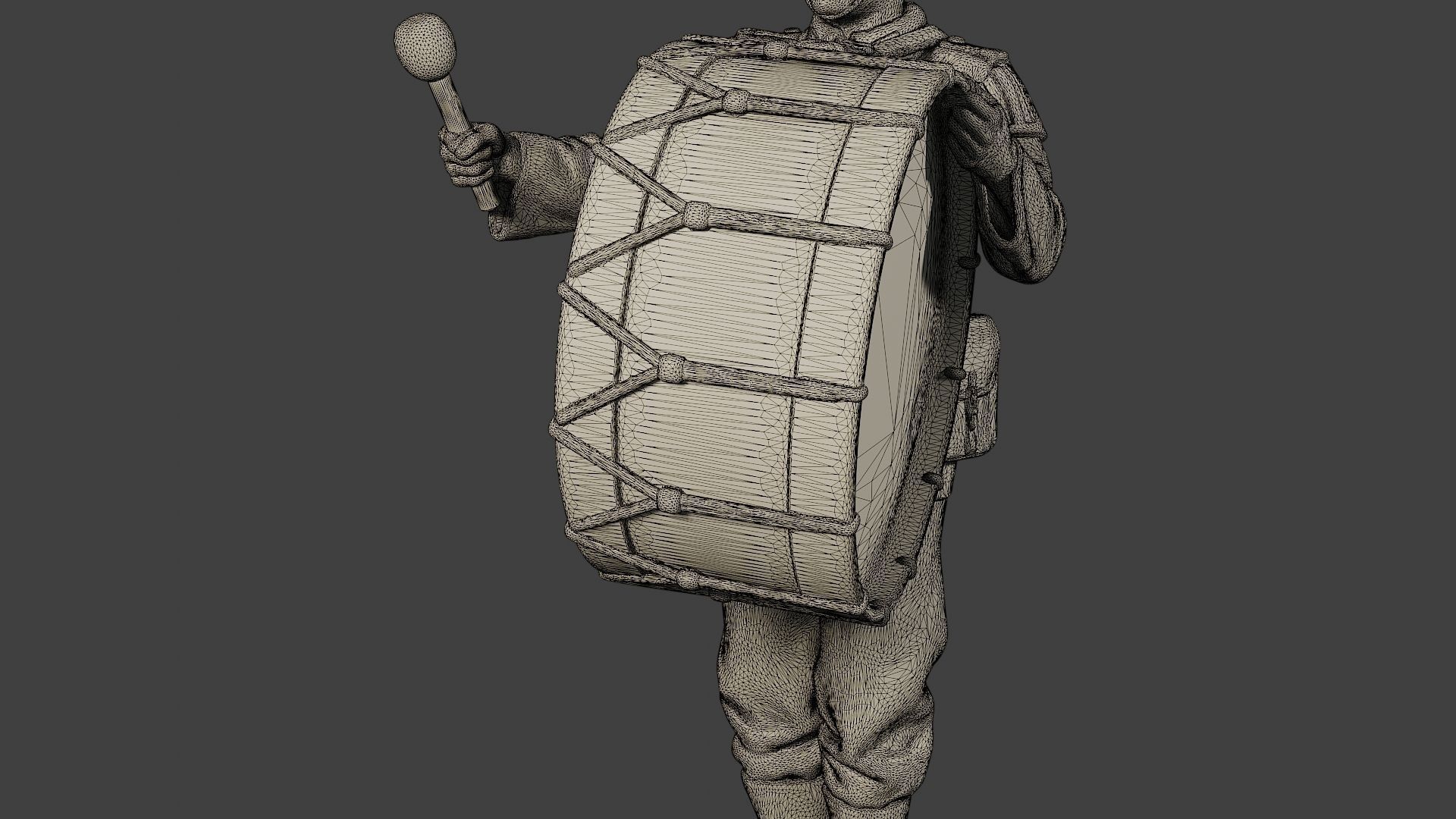 German musician soldier ww2 Stand bass drum G8 3D print model_12