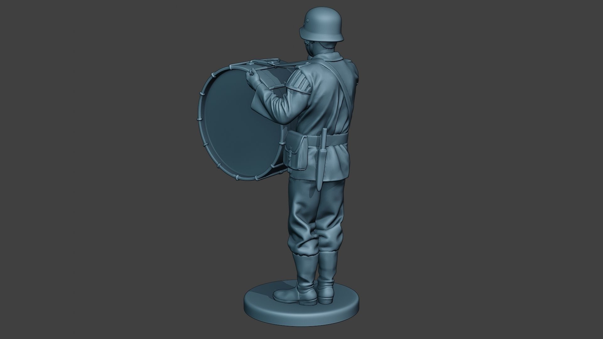 German musician soldier ww2 Stand bass drum G8 3D print model_5
