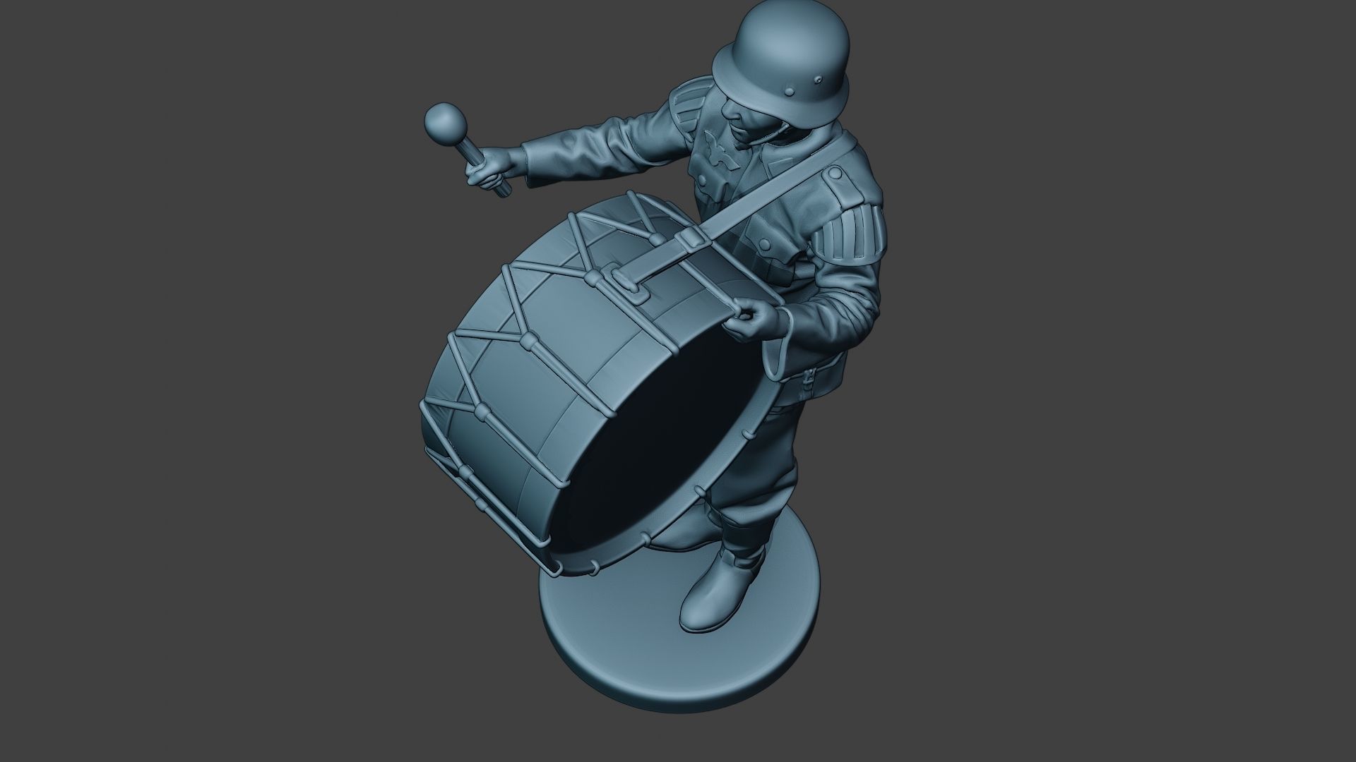German musician soldier ww2 Stand bass drum G8 3D print model_15