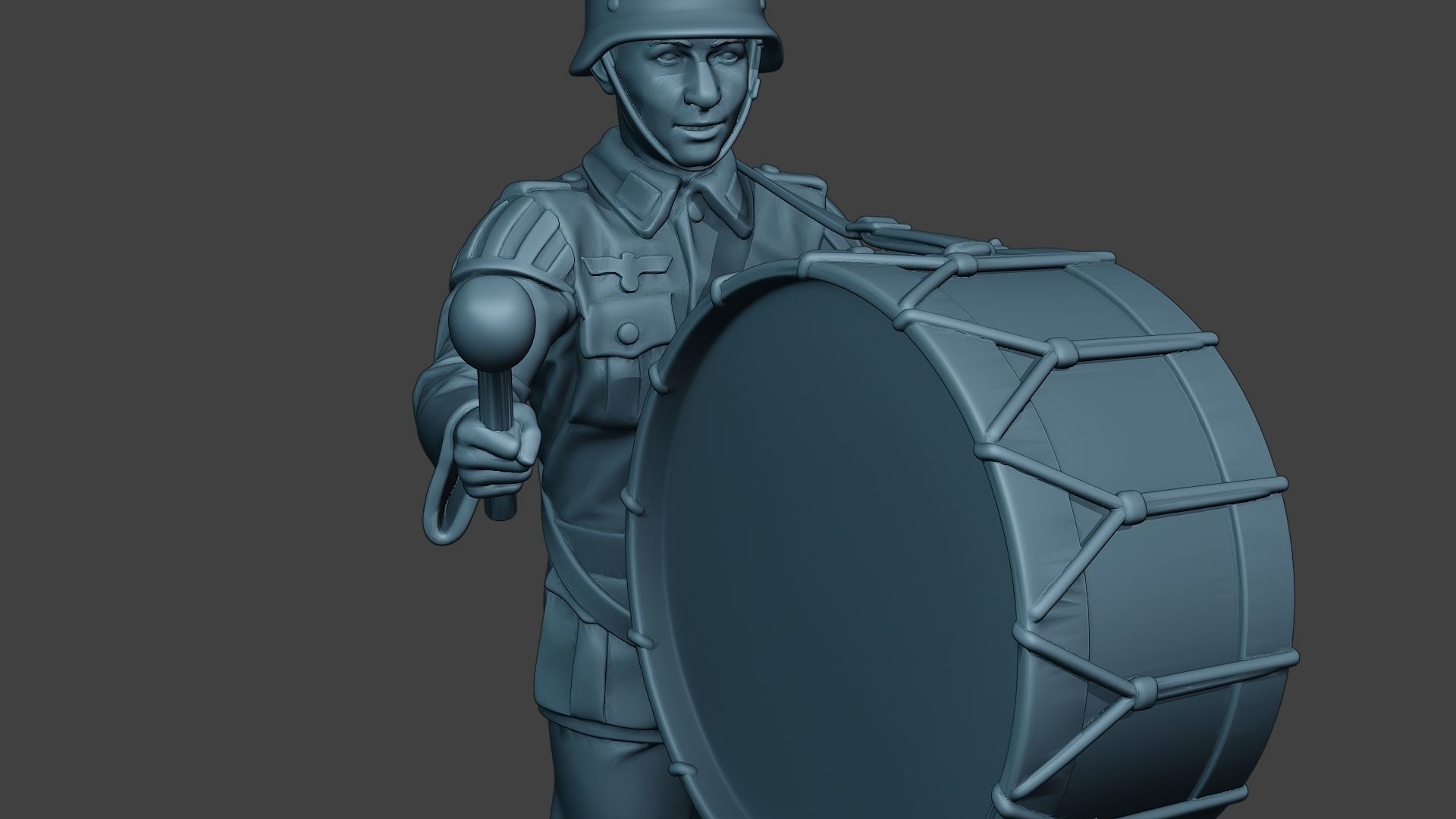 German musician soldier ww2 Stand bass drum G8 3D print model_19