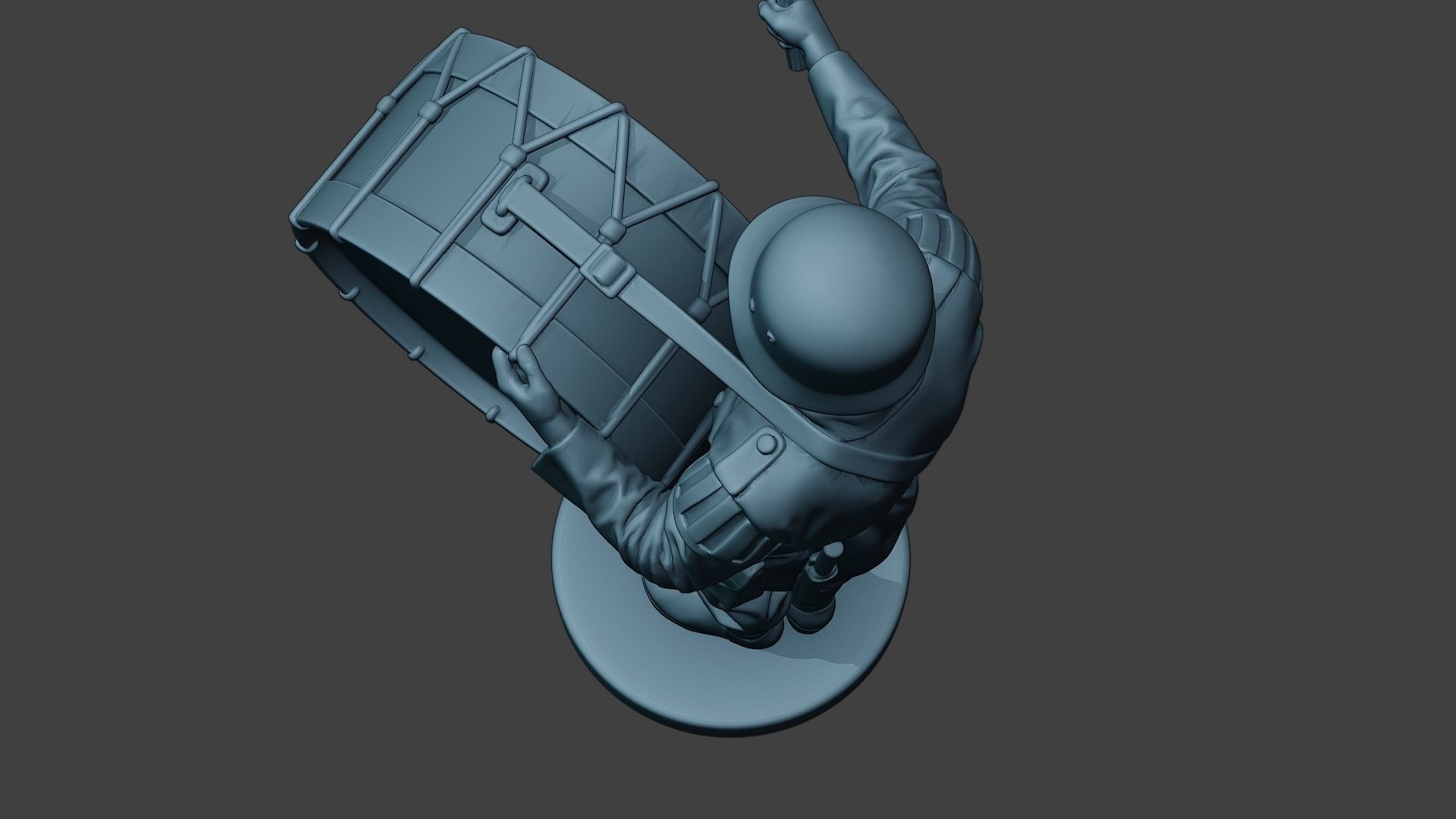 German musician soldier ww2 Stand bass drum G8 3D print model_16