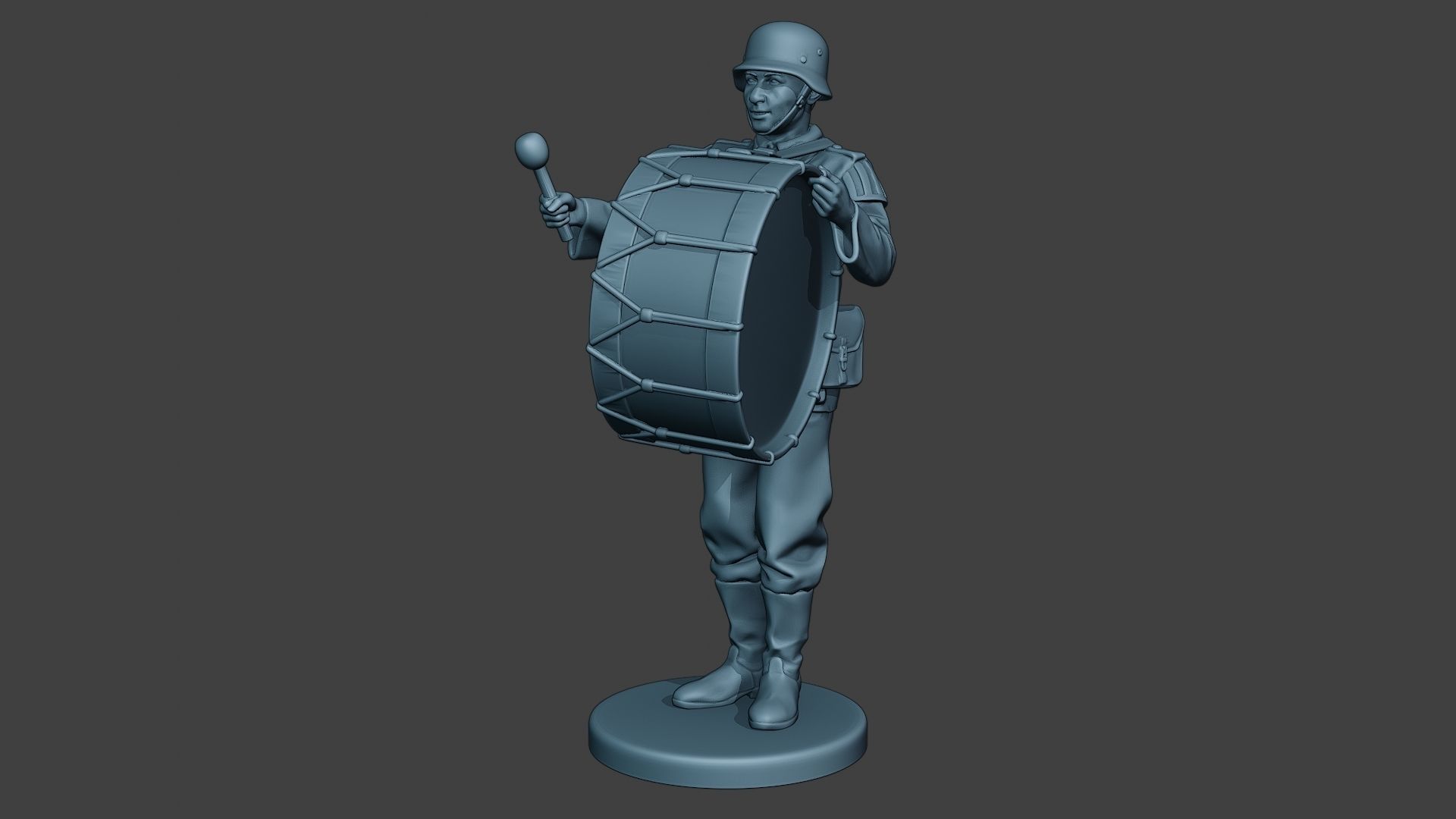 German musician soldier ww2 Stand bass drum G8 3D print model_2
