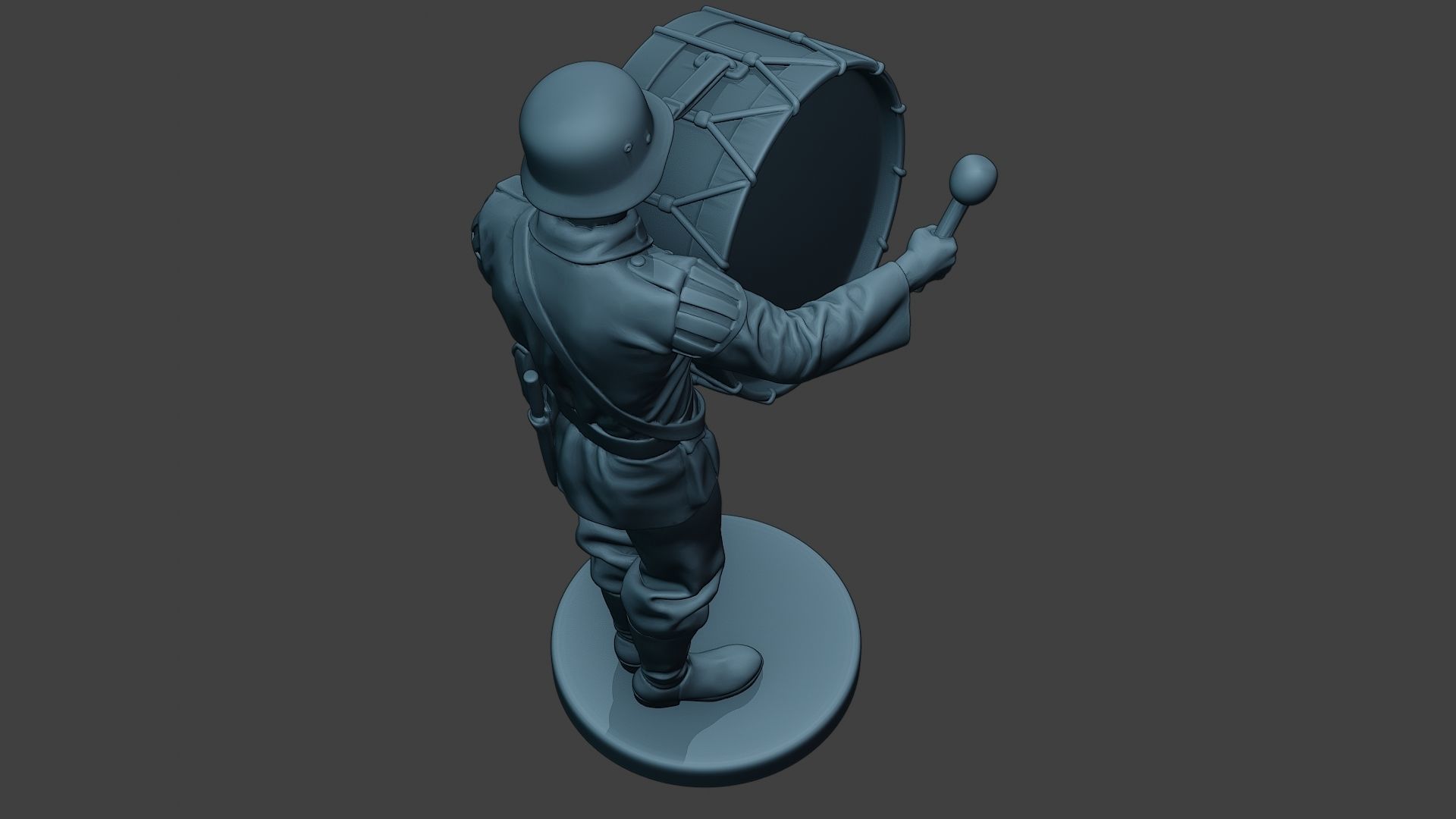 German musician soldier ww2 Stand bass drum G8 3D print model_22