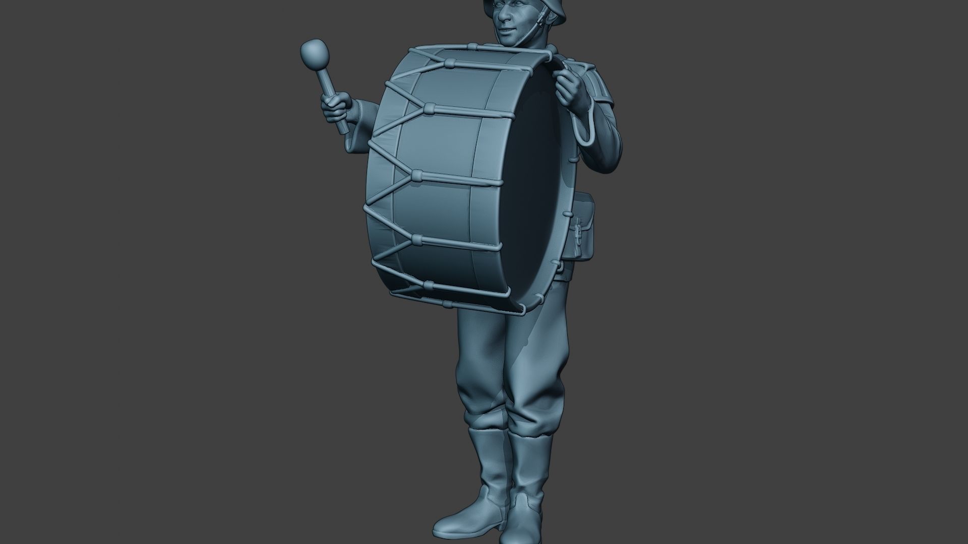 German musician soldier ww2 Stand bass drum G8 3D print model_27