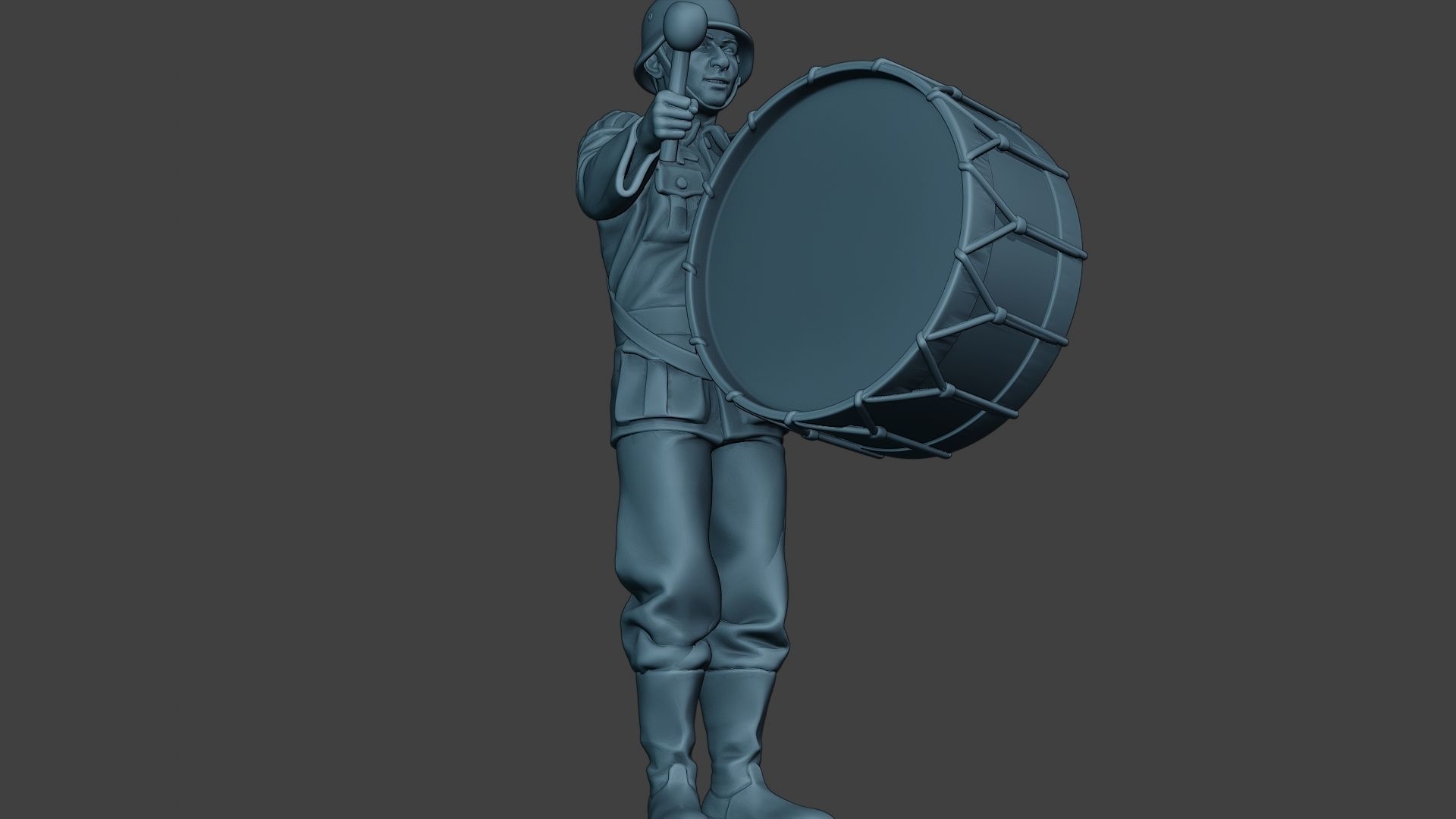 German musician soldier ww2 Stand bass drum G8 3D print model_13