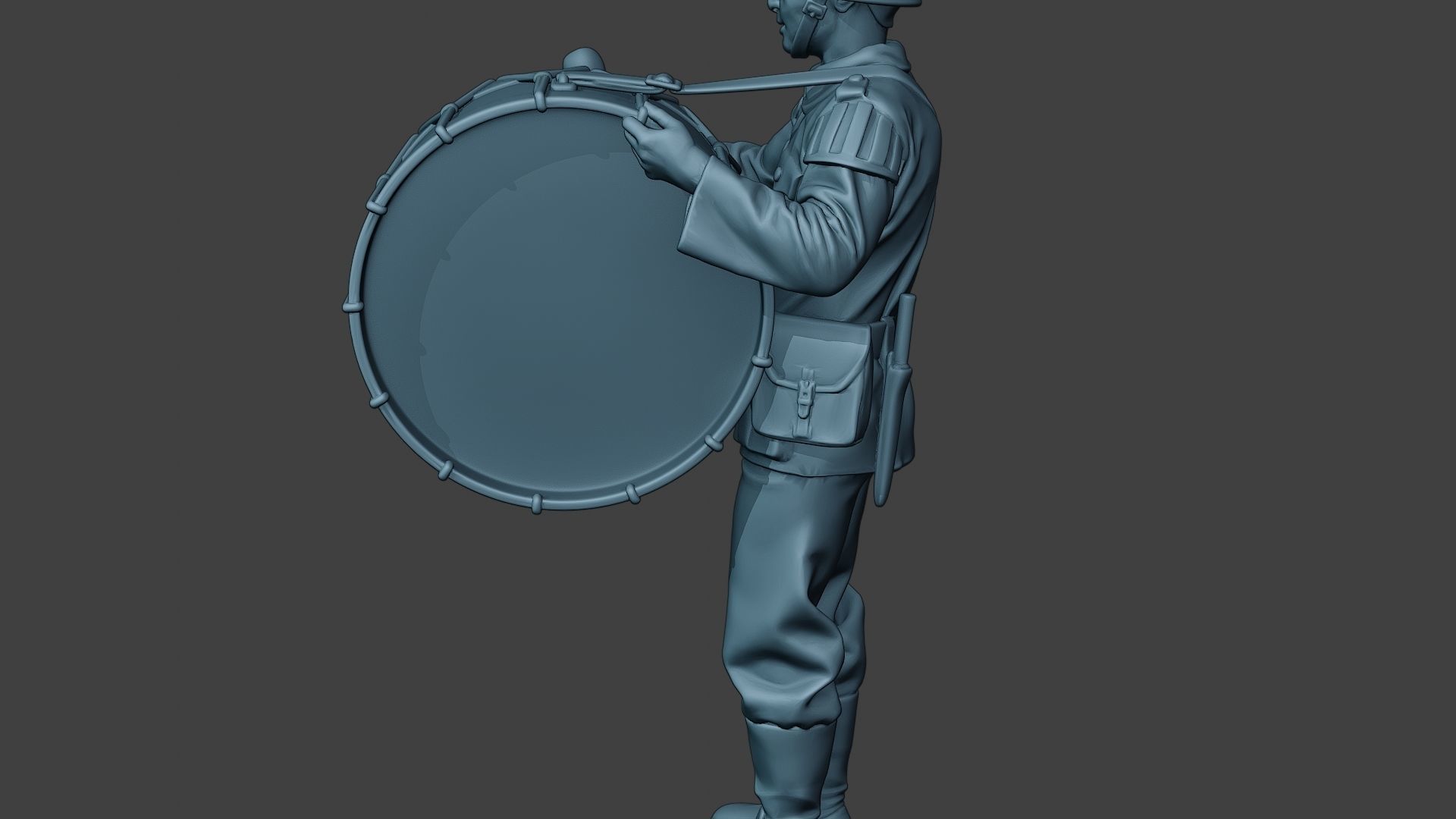 German musician soldier ww2 Stand bass drum G8 3D print model_26