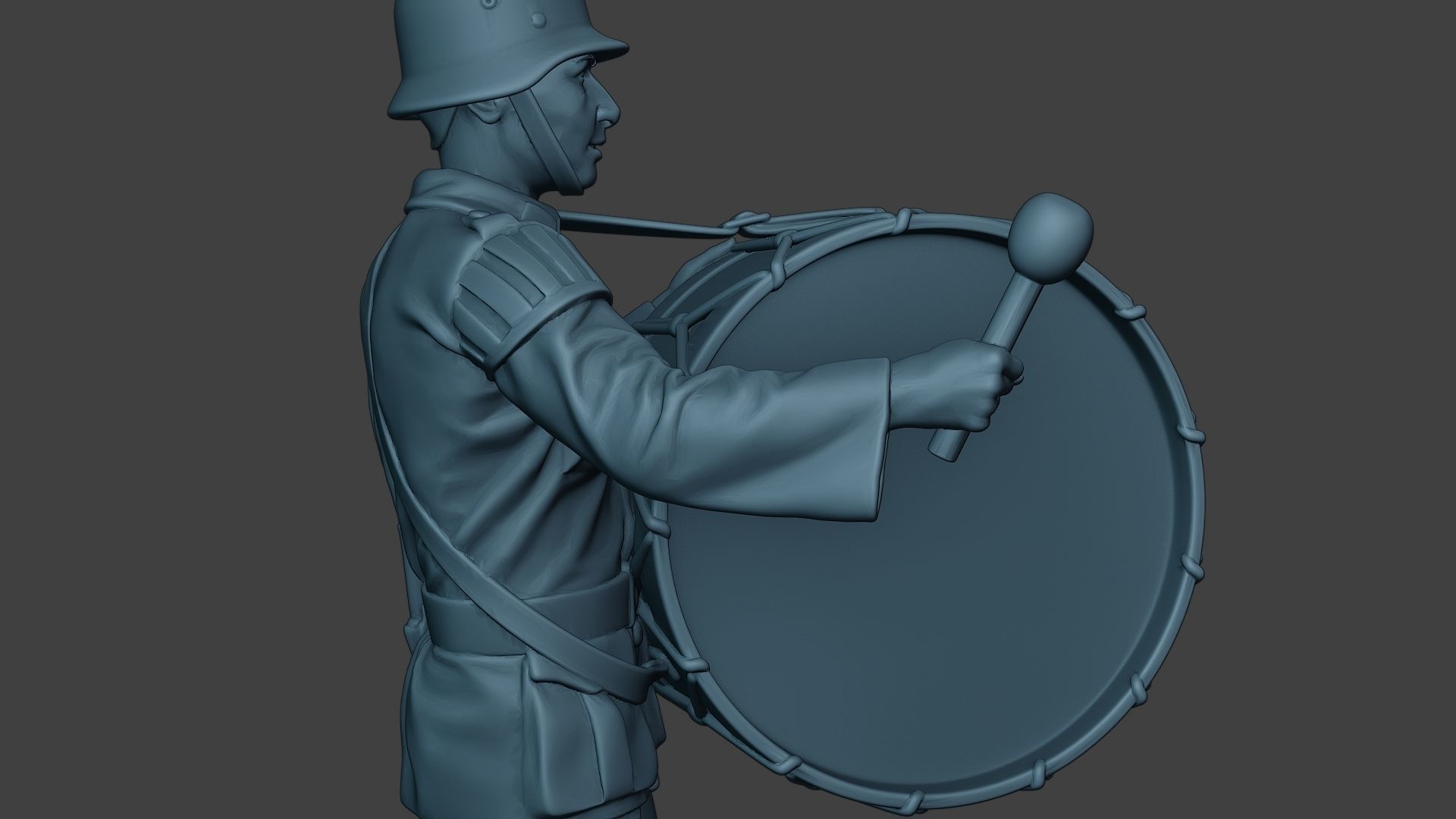 German musician soldier ww2 Stand bass drum G8 3D print model_20