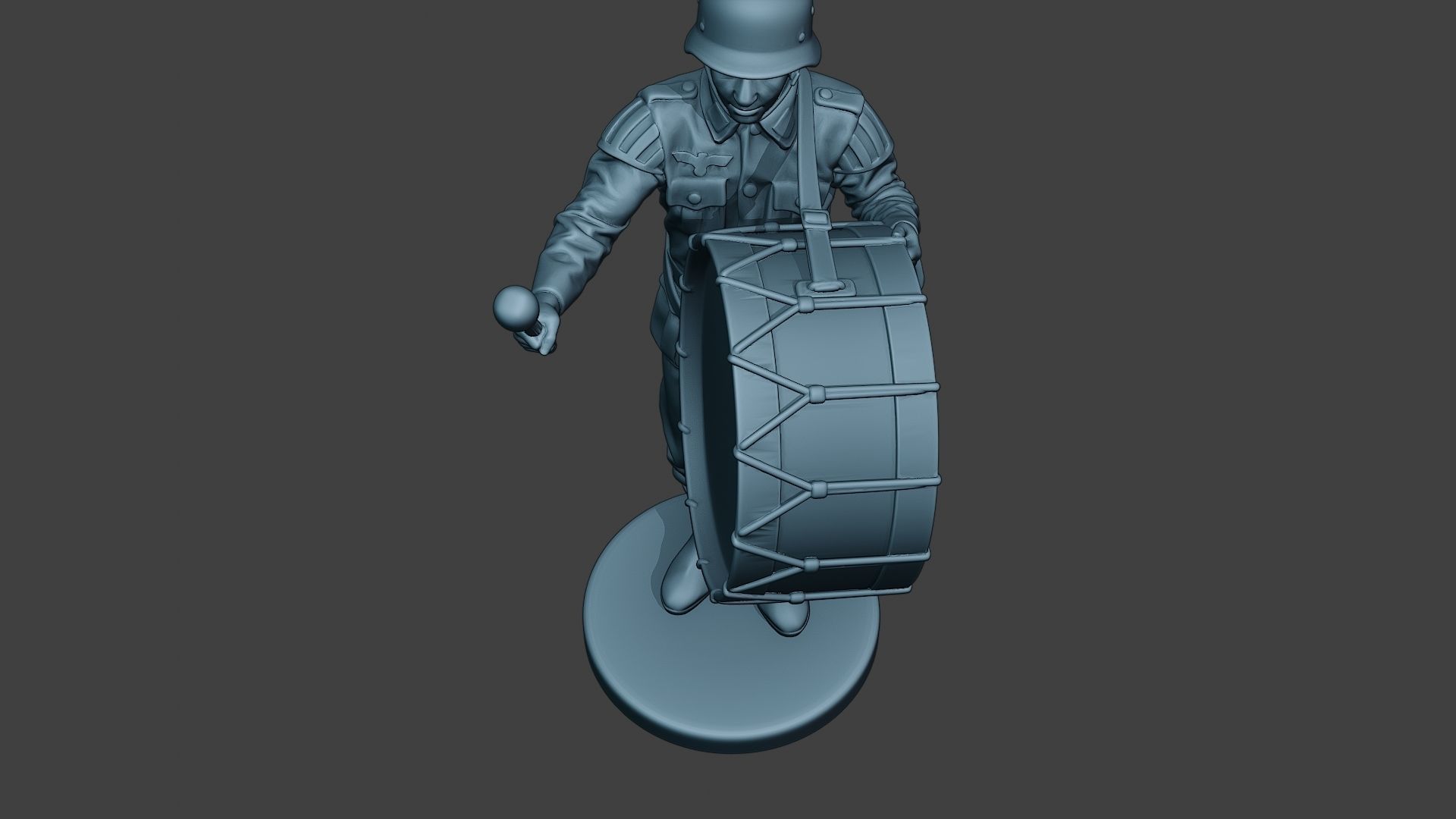 German musician soldier ww2 Stand bass drum G8 3D print model_14