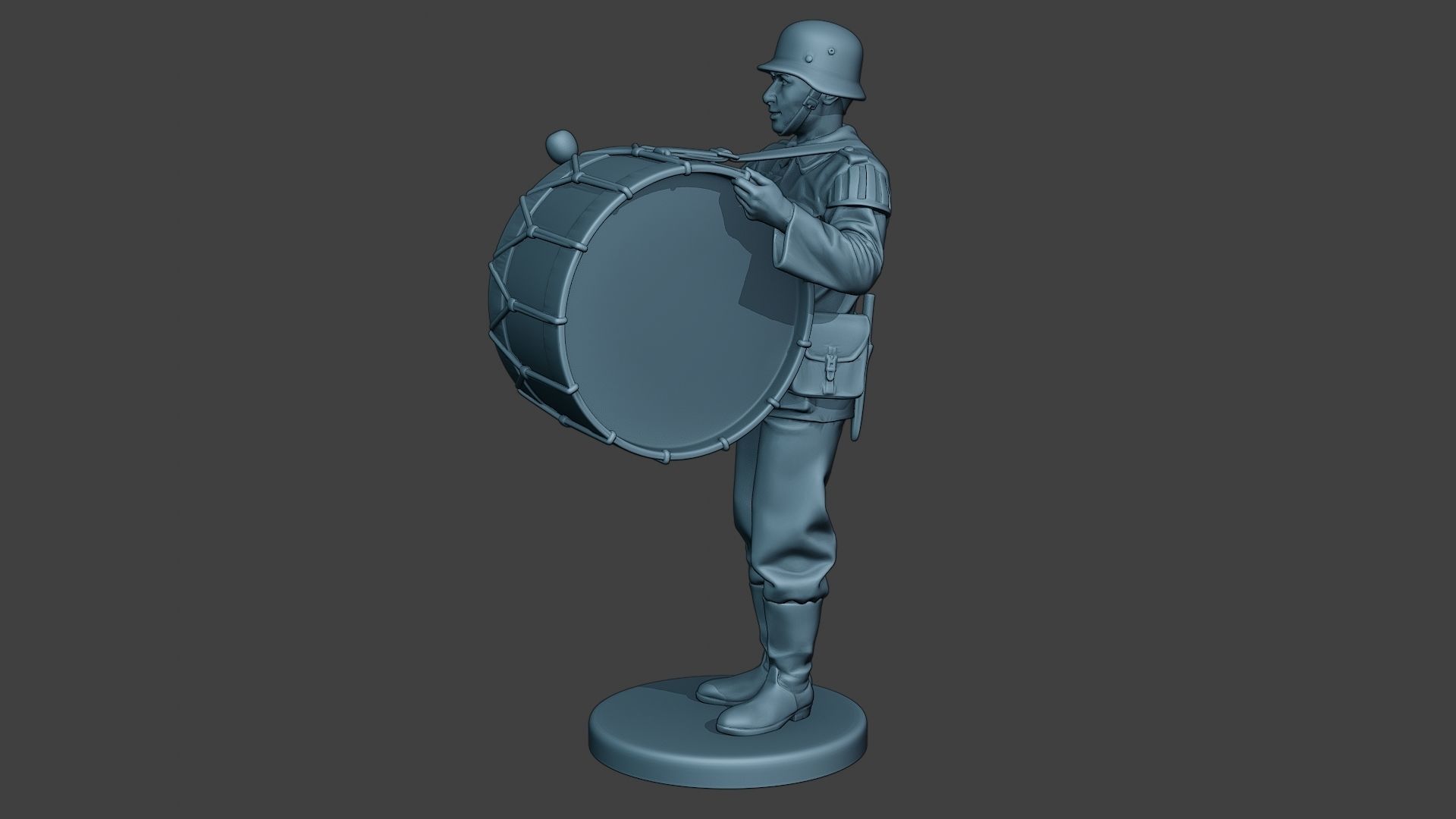 German musician soldier ww2 Stand bass drum G8 3D print model_3