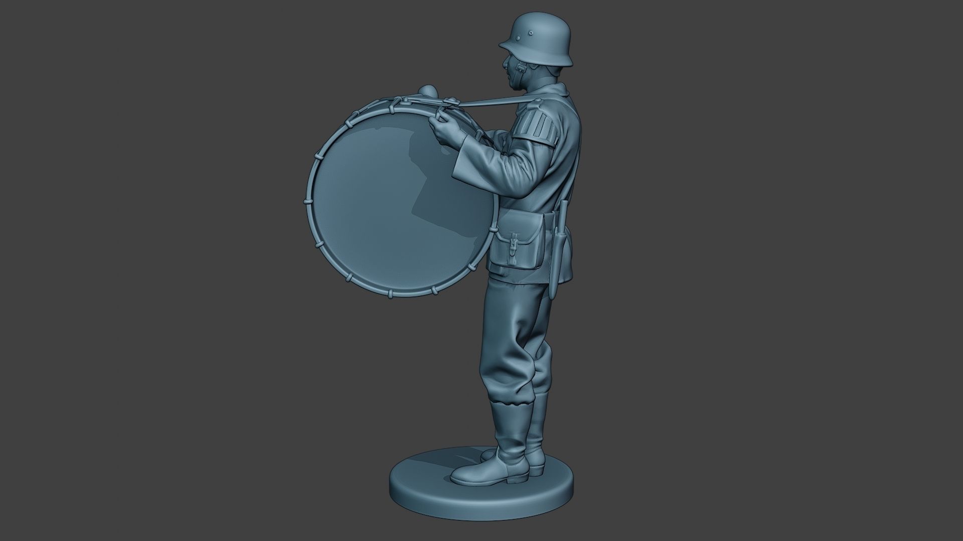 German musician soldier ww2 Stand bass drum G8 3D print model_4