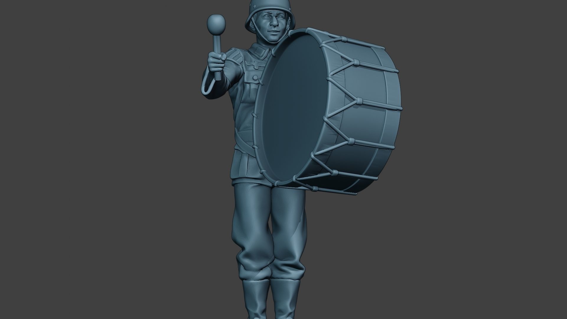 German musician soldier ww2 Stand bass drum G8 3D print model_28